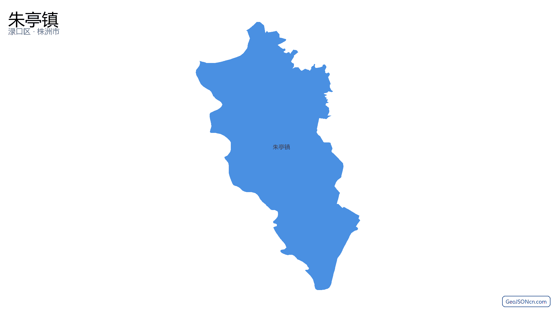 朱亭镇行政区划边界地图（渌口区·株洲市）,提供GeoJSON、SHP矢量边界数据下载及高清地图大图(PNG/JPG) - GeoJSONcn.com