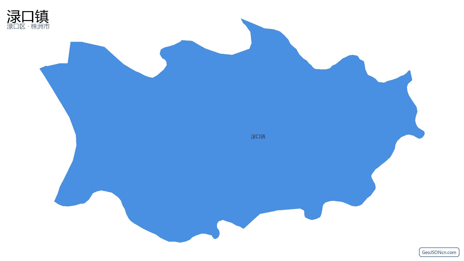 渌口镇行政区划边界地图（渌口区·株洲市）,提供GeoJSON、SHP矢量边界数据下载及高清地图大图(PNG/JPG) - GeoJSONcn.com