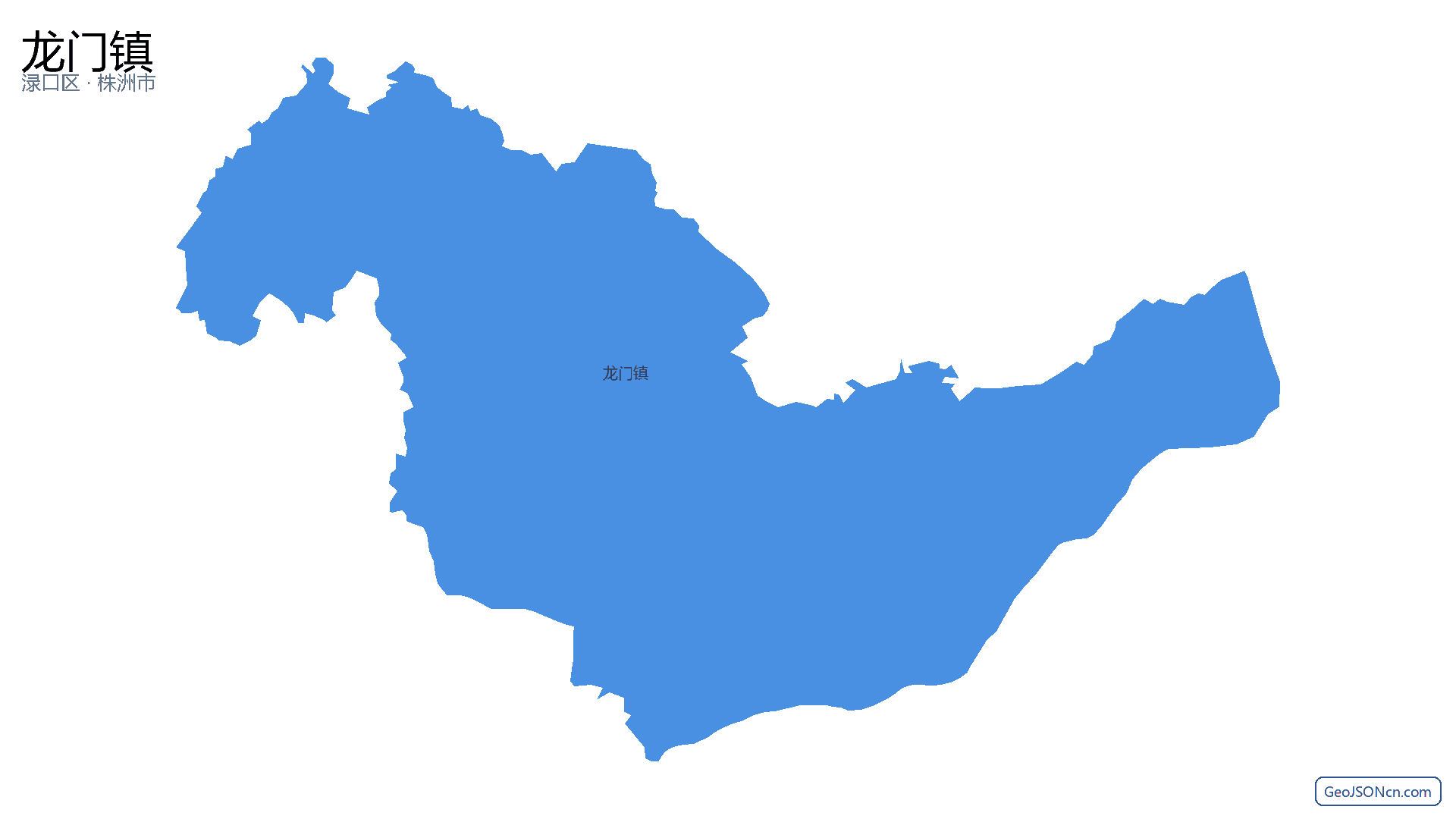 龙门镇行政区划边界地图（渌口区·株洲市）,提供GeoJSON、SHP矢量边界数据下载及高清地图大图(PNG/JPG) - GeoJSONcn.com