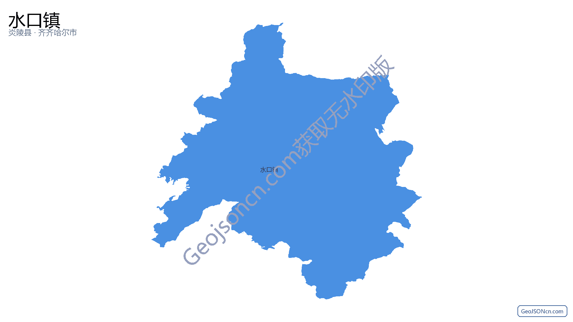 水口镇行政区划边界地图（炎陵县·株洲市）,提供GeoJSON、SHP矢量边界数据下载及高清地图大图(PNG/JPG) - GeoJSONcn.com