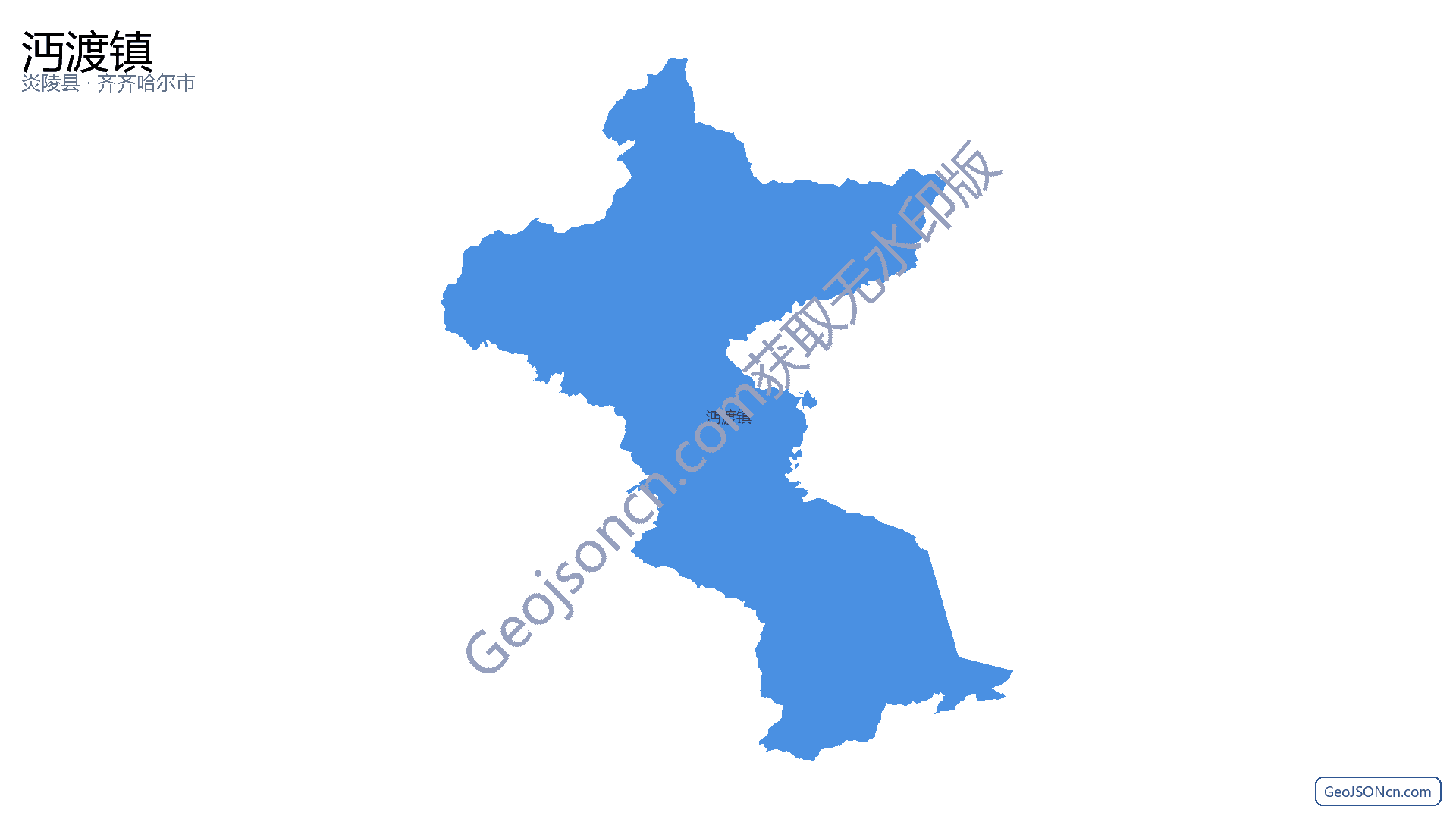 沔渡镇行政区划边界地图(炎陵县·株洲市),提供GeoJSON、SHP矢量边界数据下载及高清地图大图(PNG/JPG) - GeoJSONcn.com