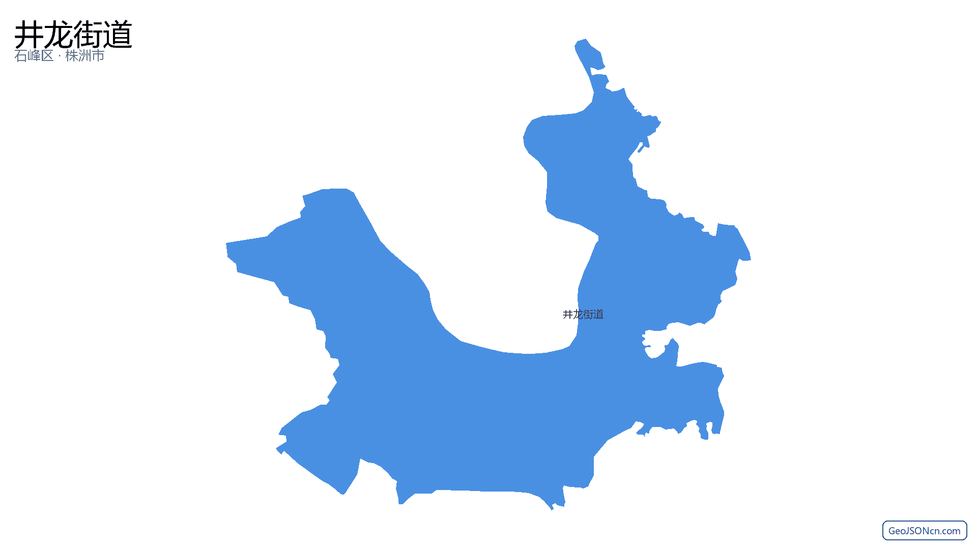 井龙街道行政区划边界地图(石峰区·株洲市),提供GeoJSON、SHP矢量边界数据下载及高清地图大图(PNG/JPG) - GeoJSONcn.com