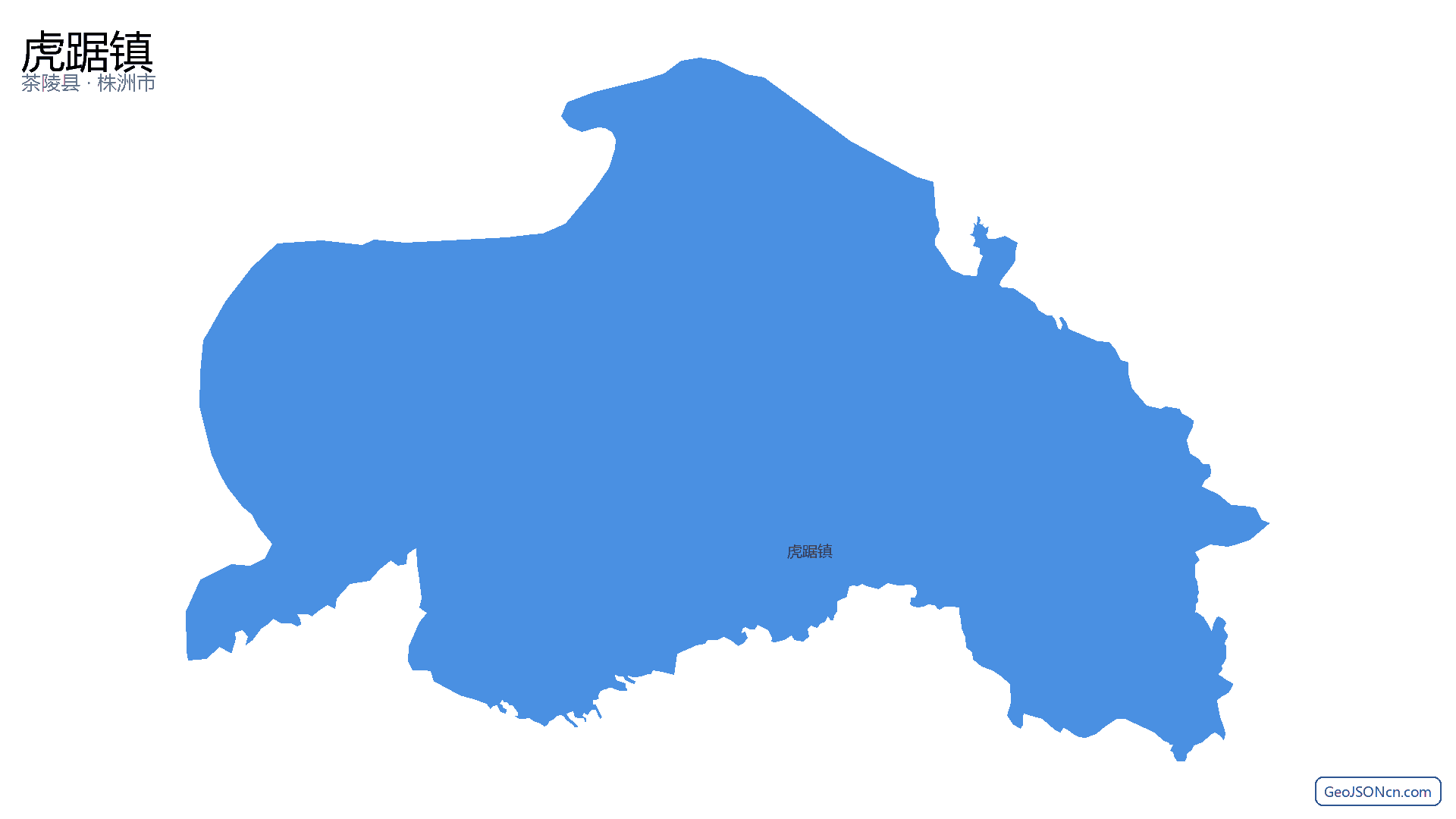 虎踞镇行政区划边界地图(茶陵县·株洲市),提供GeoJSON、SHP矢量边界数据下载及高清地图大图(PNG/JPG) - GeoJSONcn.com