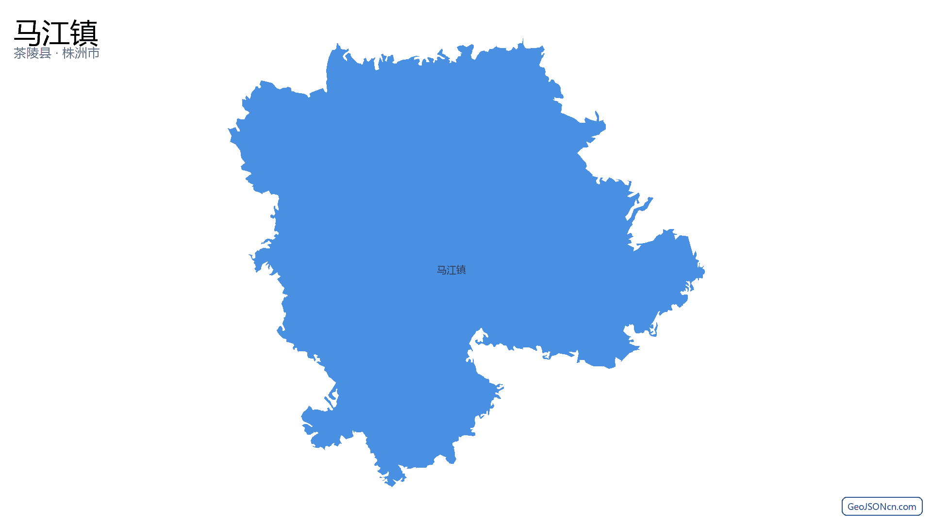 马江镇行政区划边界地图(茶陵县·株洲市),提供GeoJSON、SHP矢量边界数据下载及高清地图大图(PNG/JPG) - GeoJSONcn.com