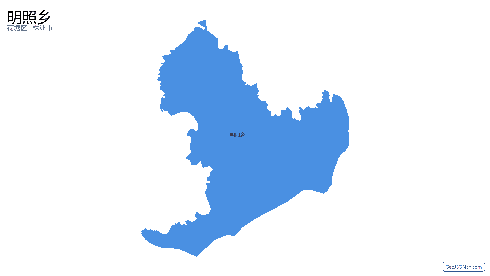 明照乡行政区划边界地图(荷塘区·株洲市),提供GeoJSON、SHP矢量边界数据下载及高清地图大图(PNG/JPG) - GeoJSONcn.com