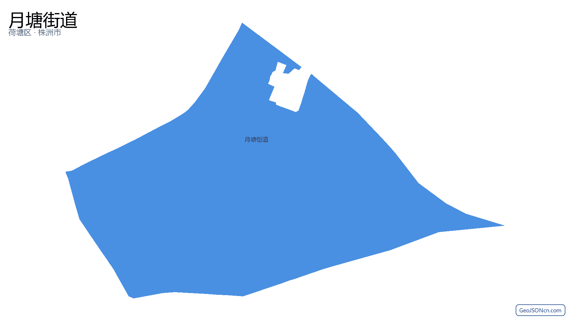 月塘街道行政区划边界地图（荷塘区·株洲市）,提供GeoJSON、SHP矢量边界数据下载及高清地图大图(PNG/JPG) - GeoJSONcn.com