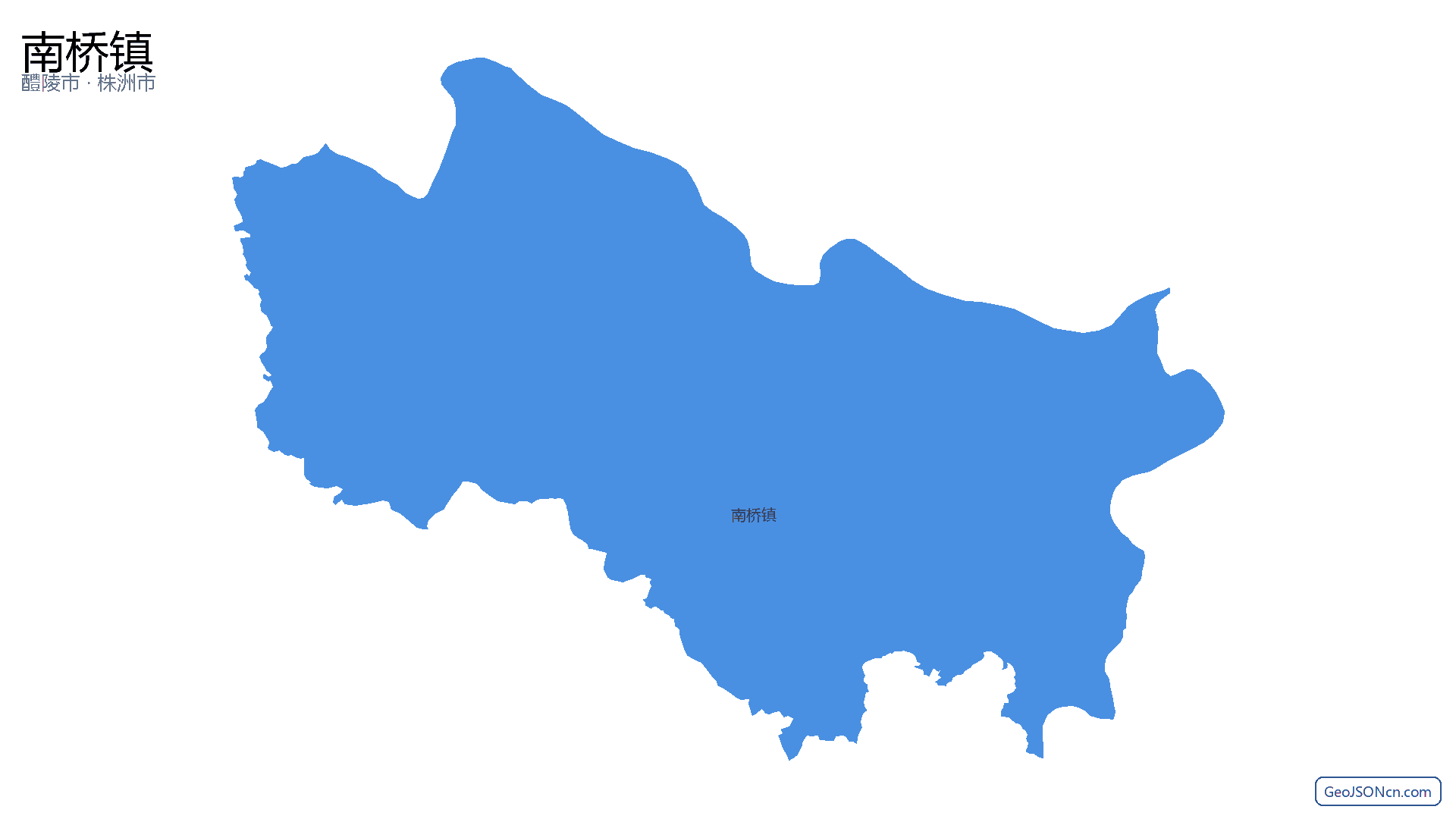 南桥镇行政区划边界地图(醴陵市·株洲市),提供GeoJSON、SHP矢量边界数据下载及高清地图大图(PNG/JPG) - GeoJSONcn.com