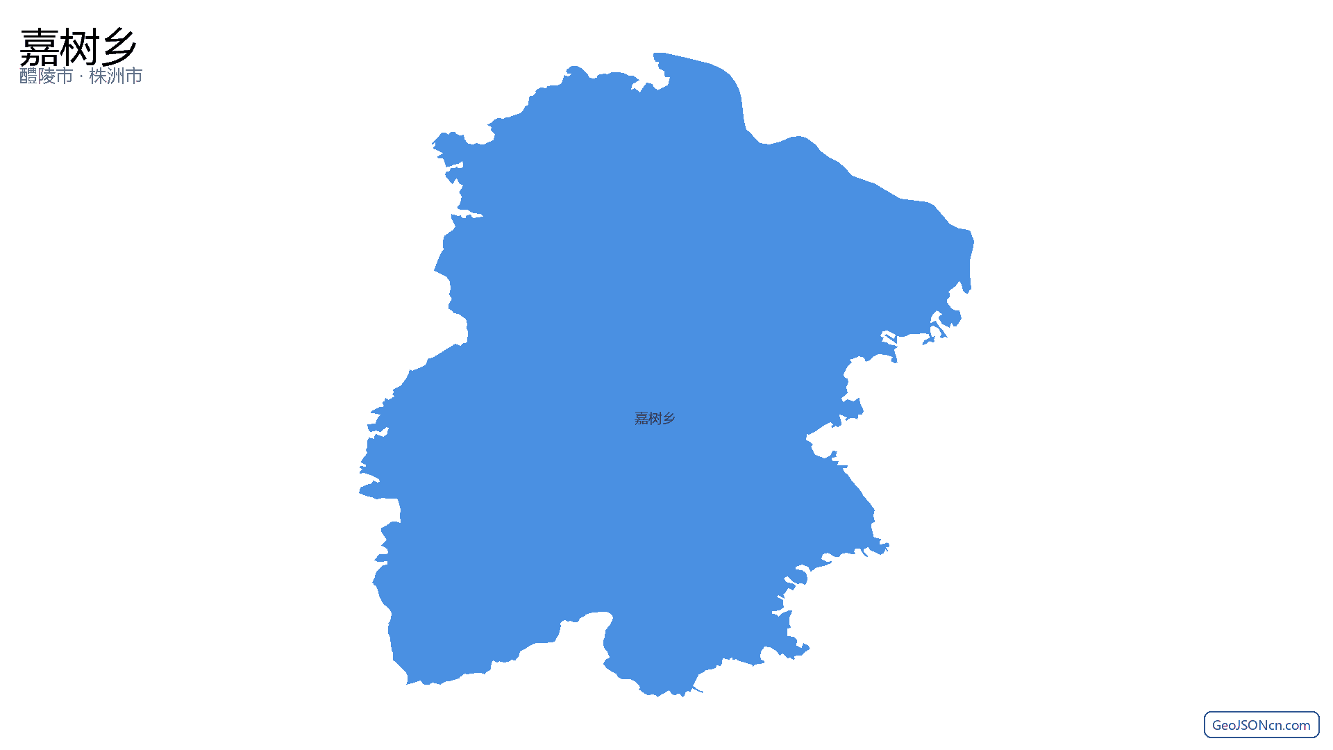 嘉树乡行政区划边界地图(醴陵市·株洲市),提供GeoJSON、SHP矢量边界数据下载及高清地图大图(PNG/JPG) - GeoJSONcn.com