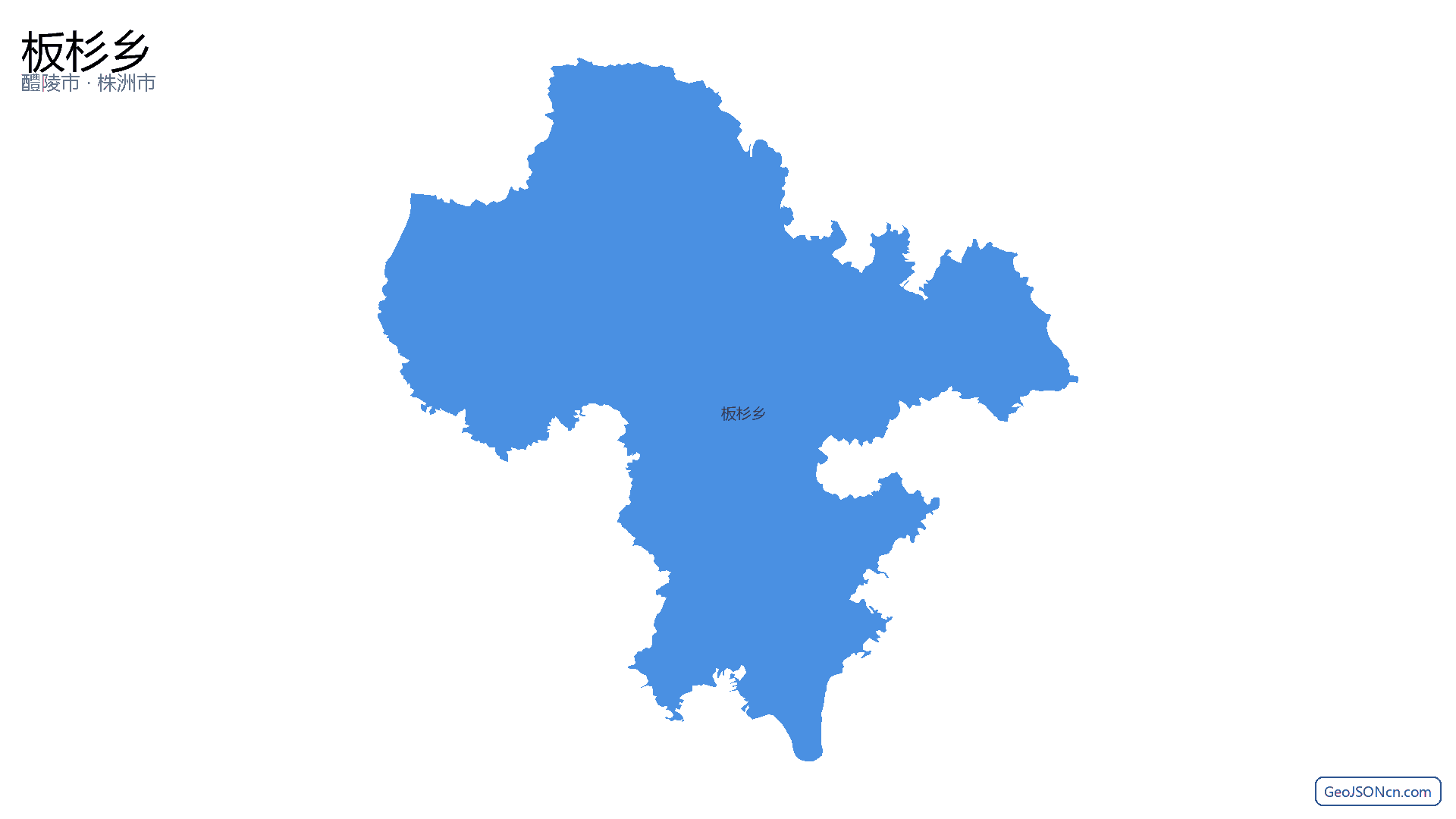 板杉乡行政区划边界地图(醴陵市·株洲市),提供GeoJSON、SHP矢量边界数据下载及高清地图大图(PNG/JPG) - GeoJSONcn.com