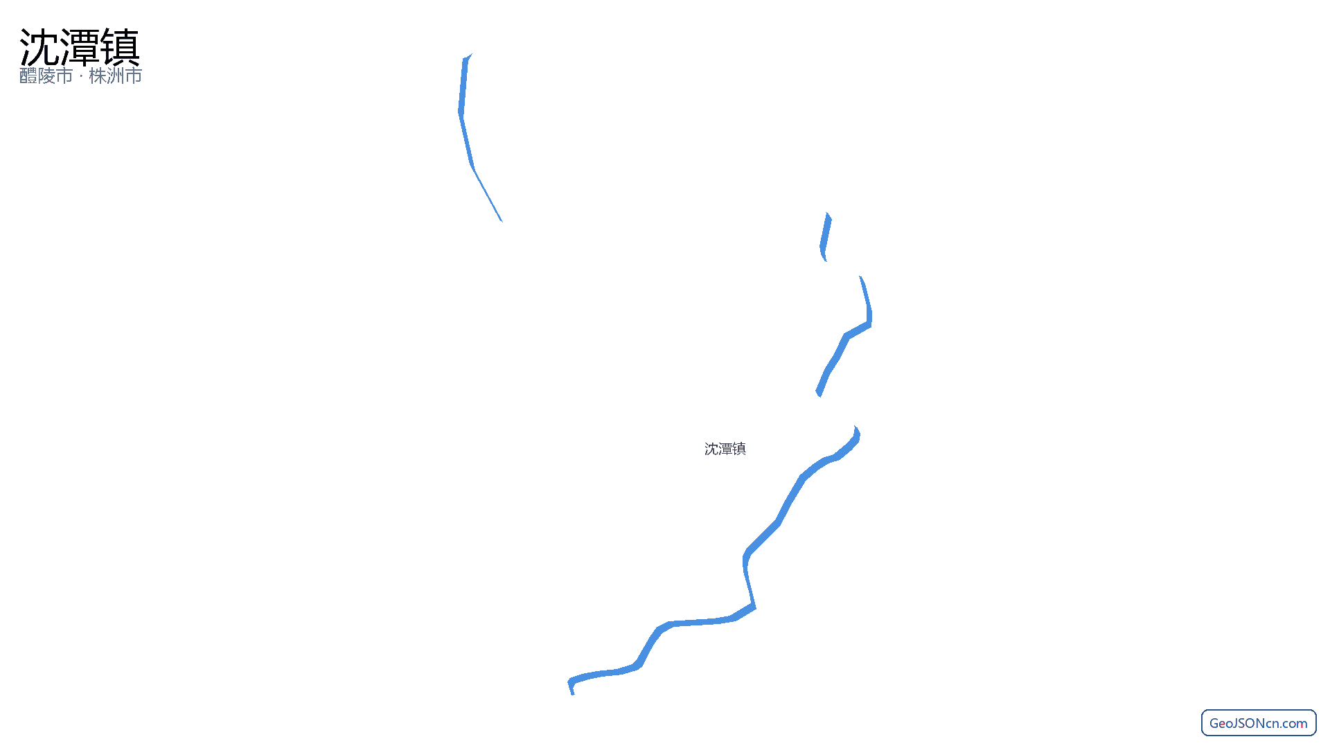 沈潭镇行政区划边界地图(醴陵市·株洲市),提供GeoJSON、SHP矢量边界数据下载及高清地图大图(PNG/JPG) - GeoJSONcn.com