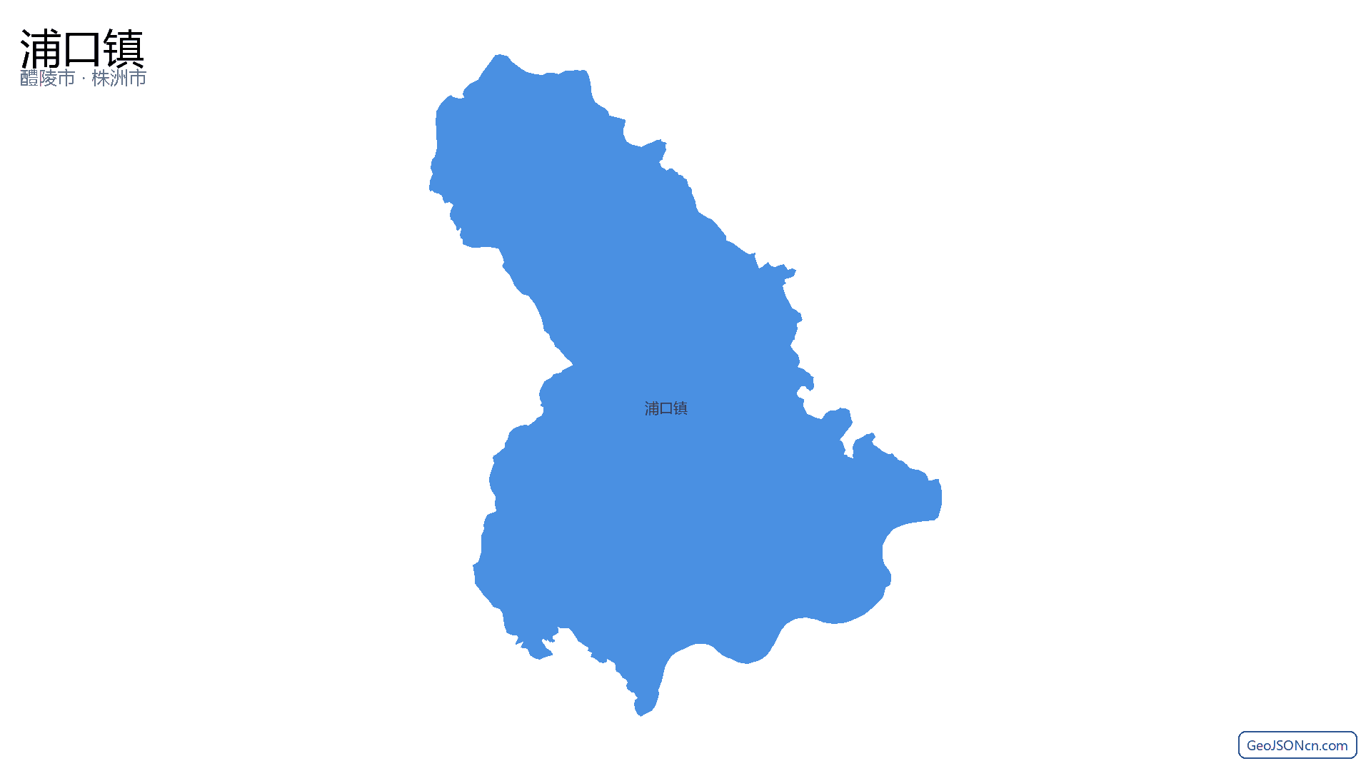浦口镇行政区划边界地图(醴陵市·株洲市),提供GeoJSON、SHP矢量边界数据下载及高清地图大图(PNG/JPG) - GeoJSONcn.com
