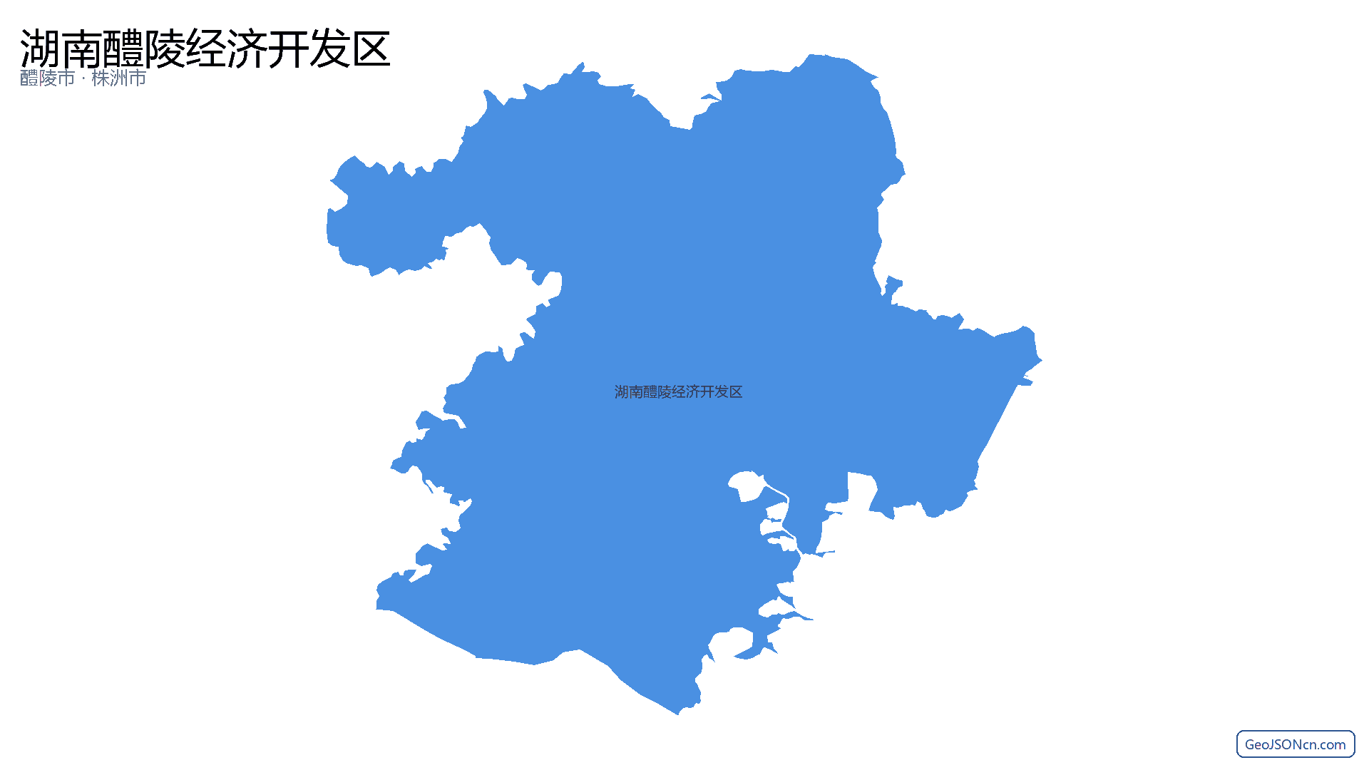 湖南醴陵经济开发区行政区划边界地图（醴陵市·株洲市）,提供GeoJSON、SHP矢量边界数据下载及高清地图大图(PNG/JPG) - GeoJSONcn.com