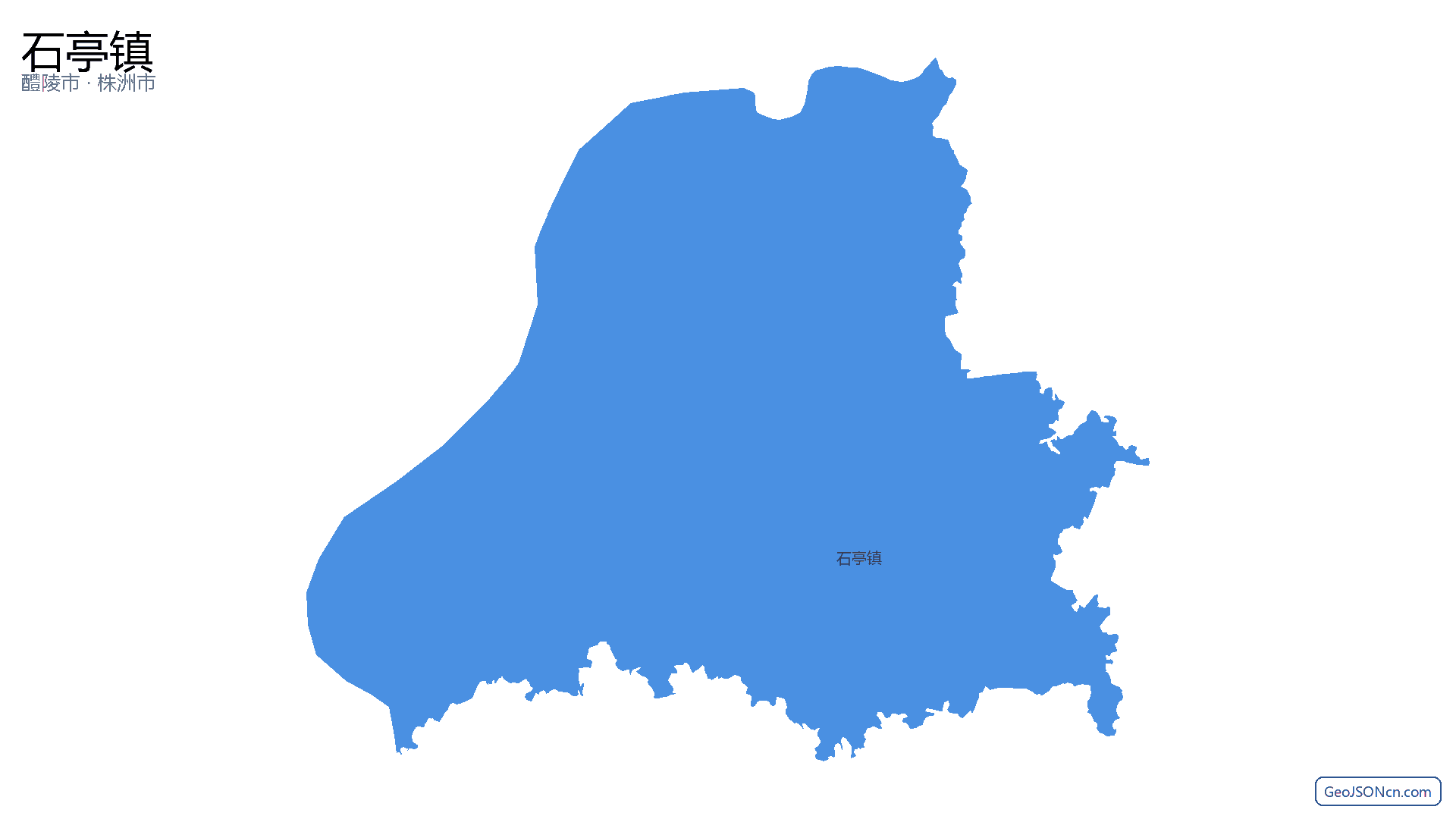 石亭镇行政区划边界地图(醴陵市·株洲市),提供GeoJSON、SHP矢量边界数据下载及高清地图大图(PNG/JPG) - GeoJSONcn.com