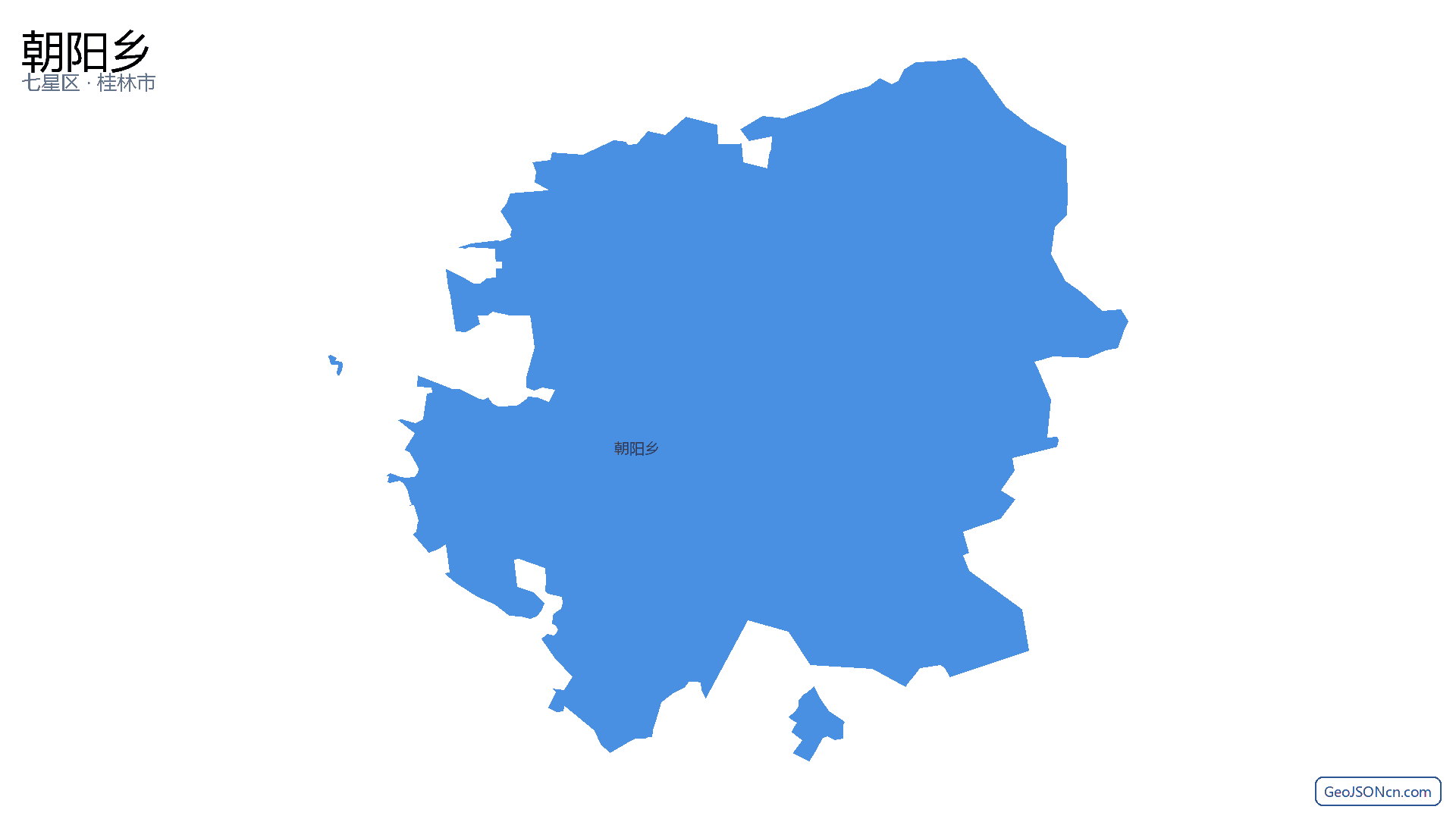 朝阳乡行政区划边界地图(七星区·桂林市),提供GeoJSON、SHP矢量边界数据下载及高清地图大图(PNG/JPG) - GeoJSONcn.com
