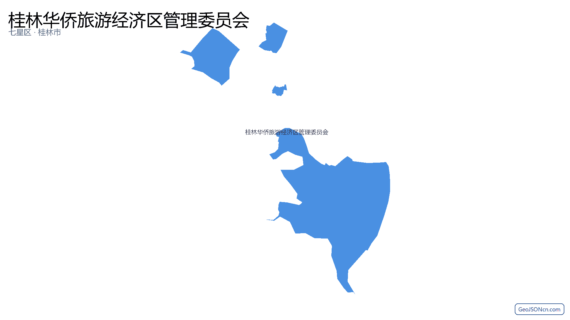 桂林华侨旅游经济区管理委员会行政区划边界地图（七星区·桂林市）,提供GeoJSON、SHP矢量边界数据下载及高清地图大图(PNG/JPG) - GeoJSONcn.com