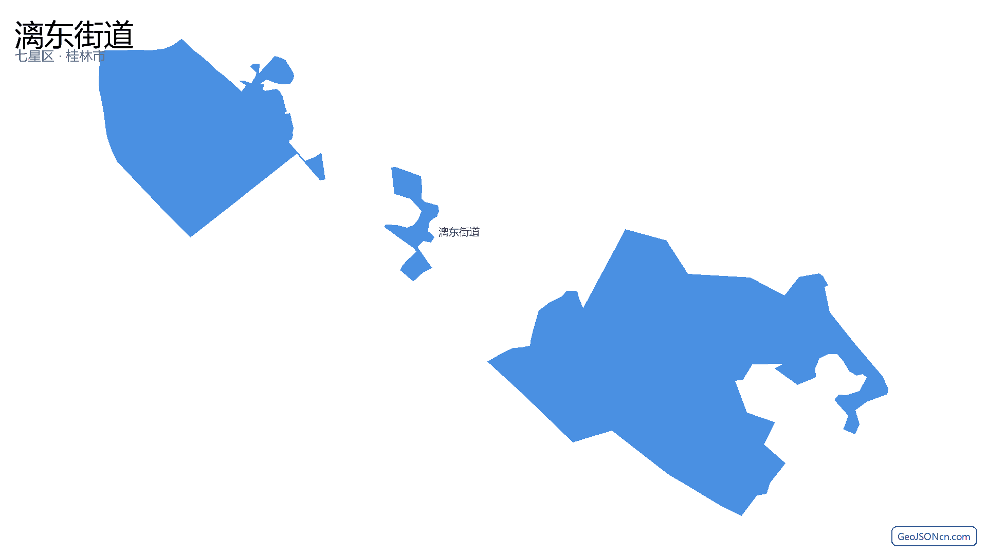 漓东街道行政区划边界地图（七星区·桂林市）,提供GeoJSON、SHP矢量边界数据下载及高清地图大图(PNG/JPG) - GeoJSONcn.com