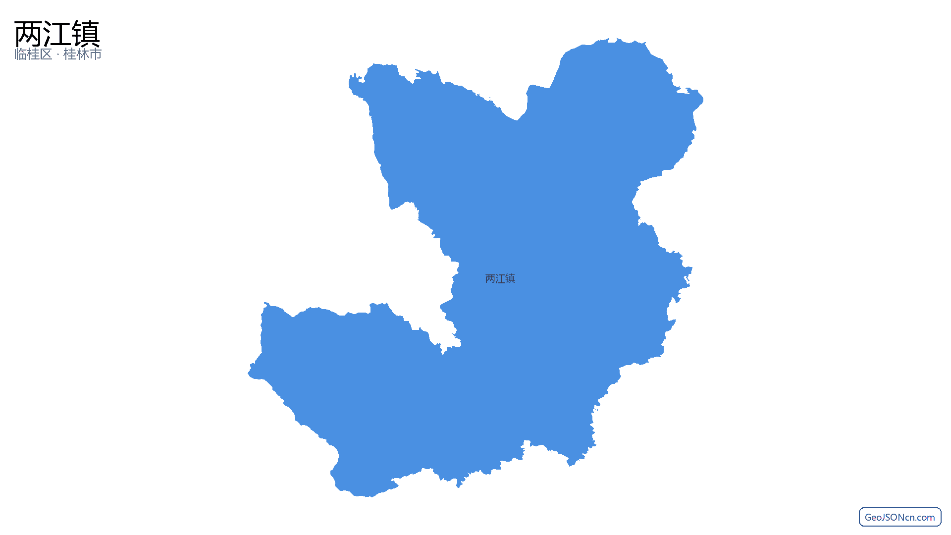 两江镇行政区划边界地图（临桂区·桂林市）,提供GeoJSON、SHP矢量边界数据下载及高清地图大图(PNG/JPG) - GeoJSONcn.com