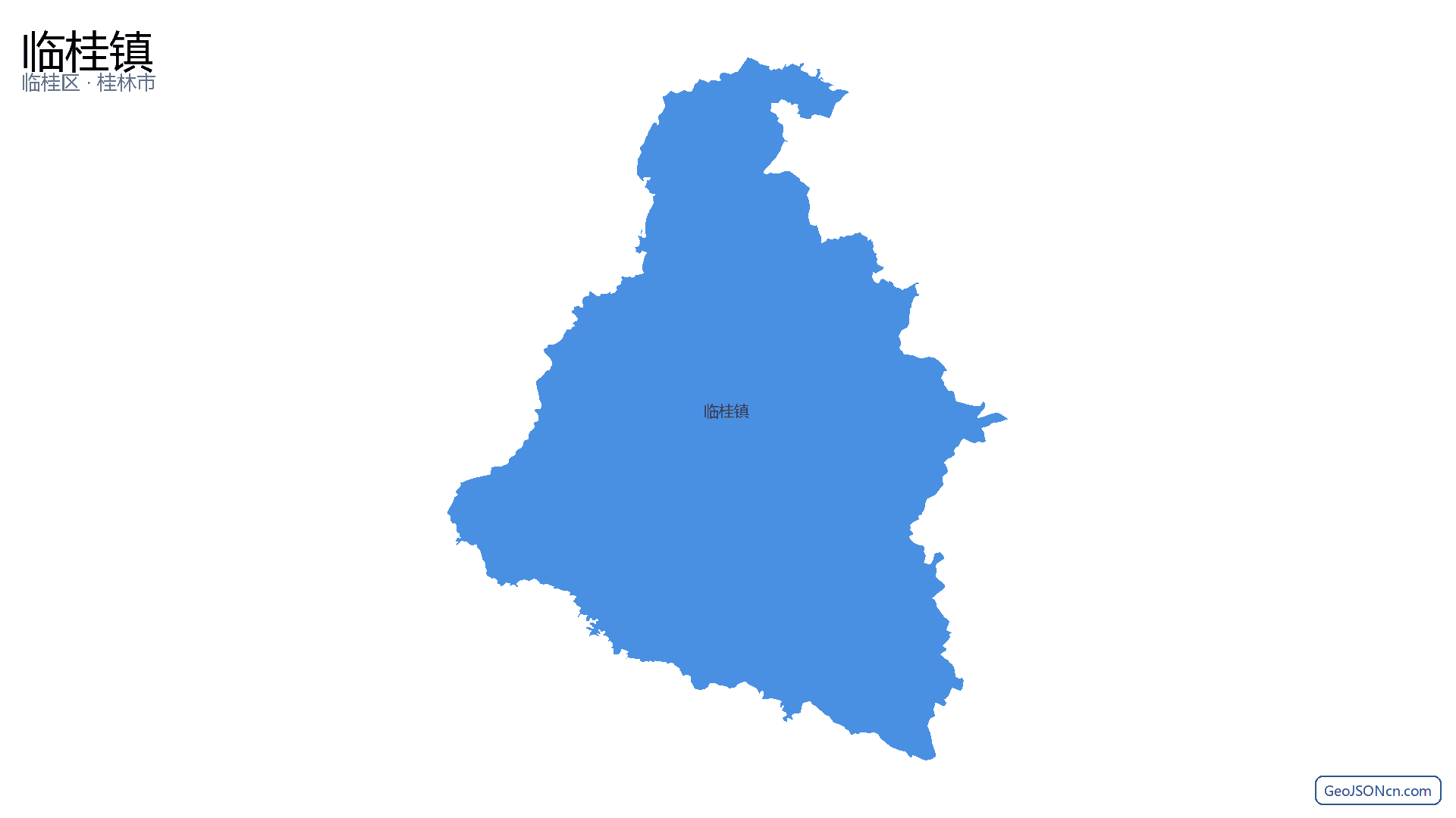 临桂镇行政区划边界地图（临桂区·桂林市）,提供GeoJSON、SHP矢量边界数据下载及高清地图大图(PNG/JPG) - GeoJSONcn.com