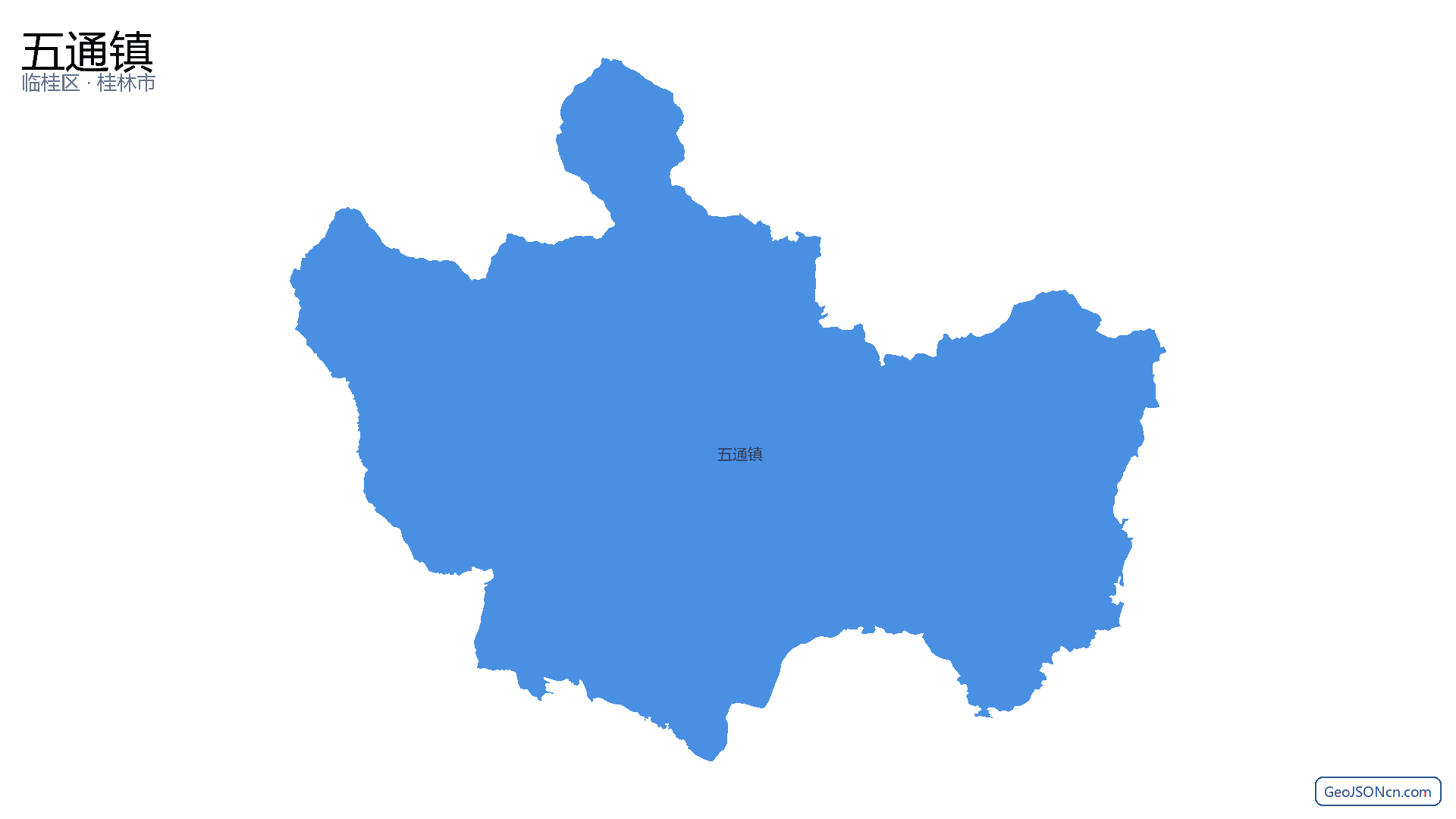 五通镇行政区划边界地图（临桂区·桂林市）,提供GeoJSON、SHP矢量边界数据下载及高清地图大图(PNG/JPG) - GeoJSONcn.com