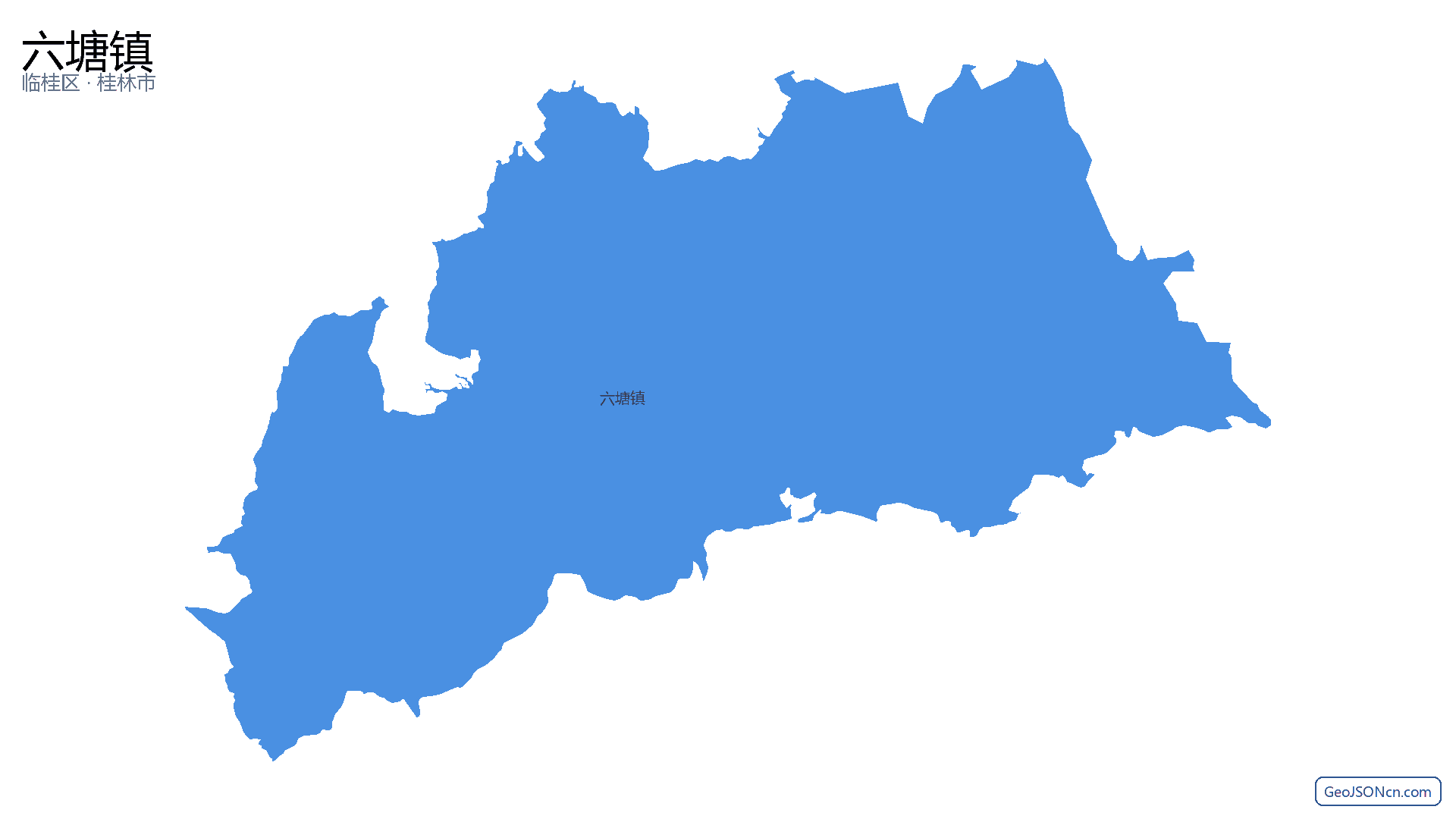 六塘镇行政区划边界地图（临桂区·桂林市）,提供GeoJSON、SHP矢量边界数据下载及高清地图大图(PNG/JPG) - GeoJSONcn.com