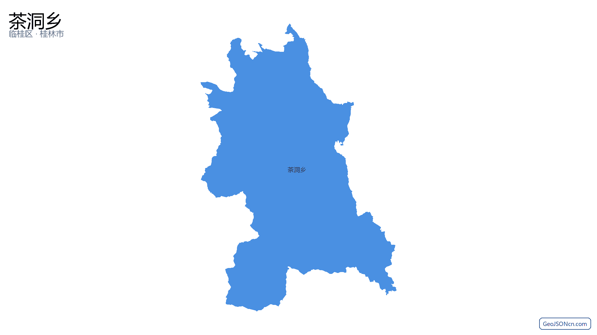 茶洞乡行政区划边界地图（临桂区·桂林市）,提供GeoJSON、SHP矢量边界数据下载及高清地图大图(PNG/JPG) - GeoJSONcn.com