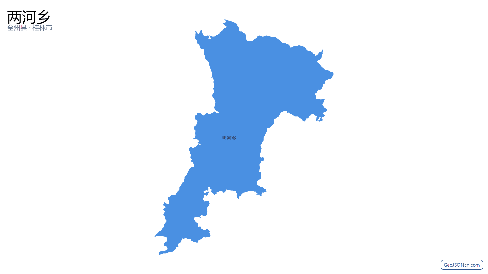 两河乡行政区划边界地图（全州县·桂林市）,提供GeoJSON、SHP矢量边界数据下载及高清地图大图(PNG/JPG) - GeoJSONcn.com