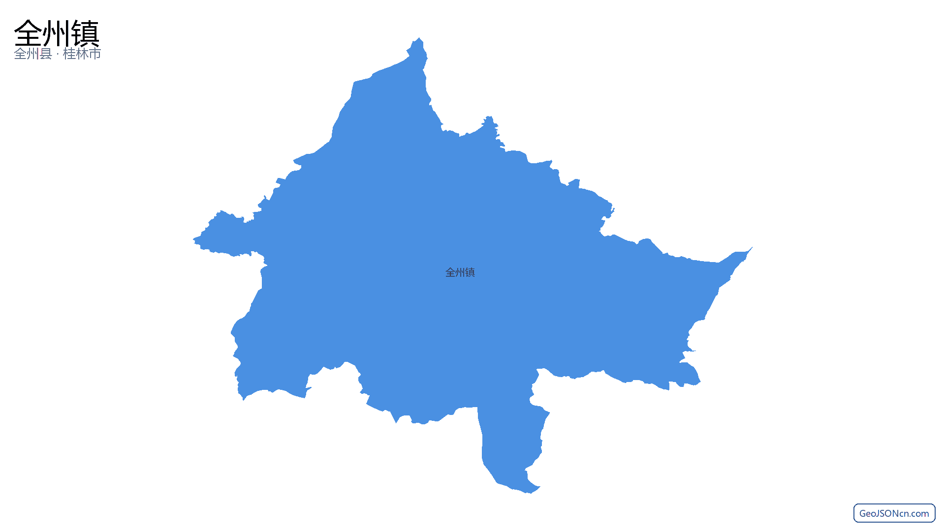 全州镇行政区划边界地图(全州县·桂林市),提供GeoJSON、SHP矢量边界数据下载及高清地图大图(PNG/JPG) - GeoJSONcn.com