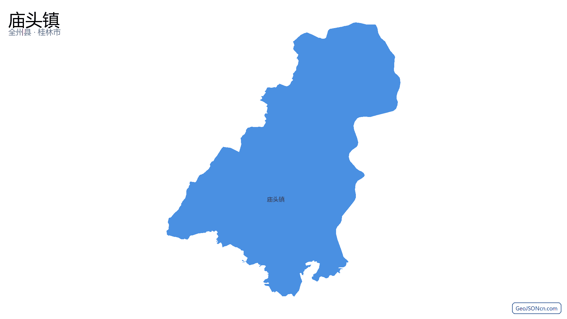庙头镇行政区划边界地图（全州县·桂林市）,提供GeoJSON、SHP矢量边界数据下载及高清地图大图(PNG/JPG) - GeoJSONcn.com
