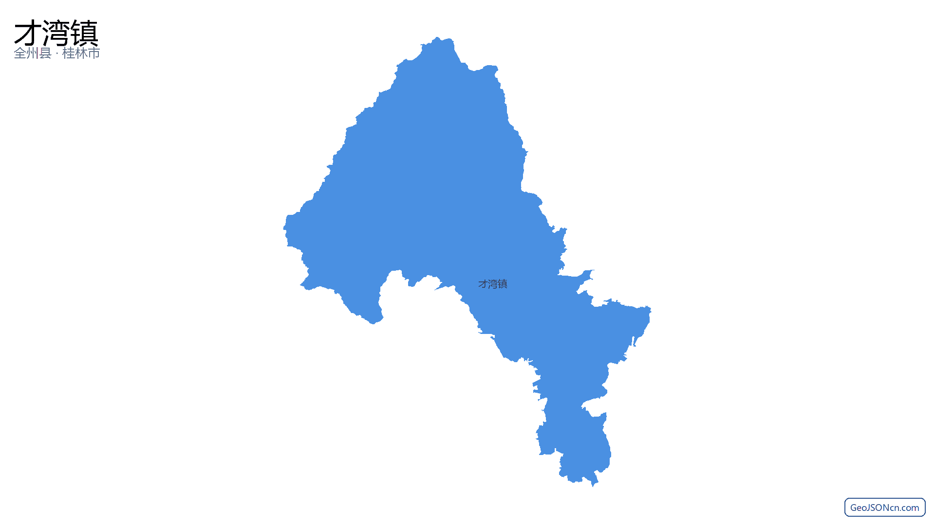 才湾镇行政区划边界地图(全州县·桂林市),提供GeoJSON、SHP矢量边界数据下载及高清地图大图(PNG/JPG) - GeoJSONcn.com