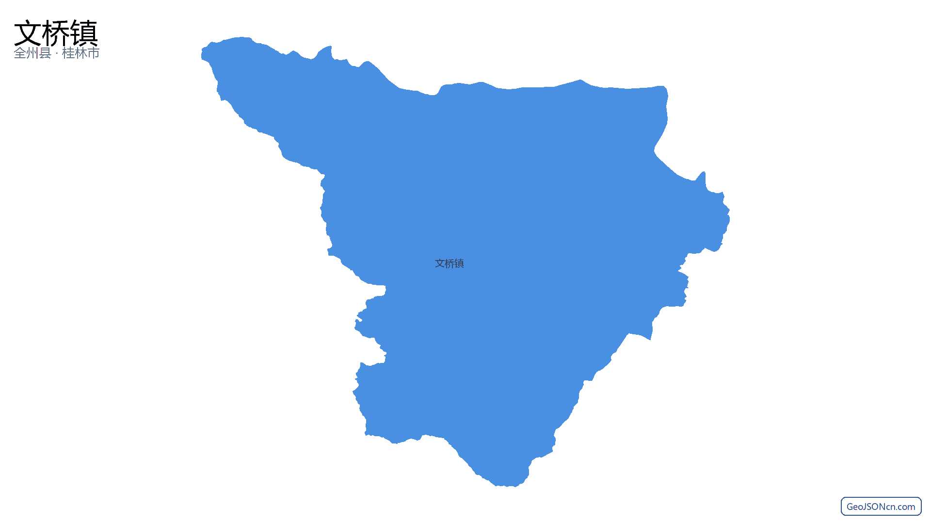 文桥镇行政区划边界地图（全州县·桂林市）,提供GeoJSON、SHP矢量边界数据下载及高清地图大图(PNG/JPG) - GeoJSONcn.com