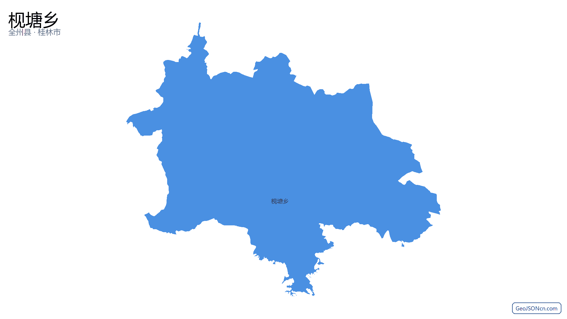 枧塘乡行政区划边界地图（全州县·桂林市）,提供GeoJSON、SHP矢量边界数据下载及高清地图大图(PNG/JPG) - GeoJSONcn.com