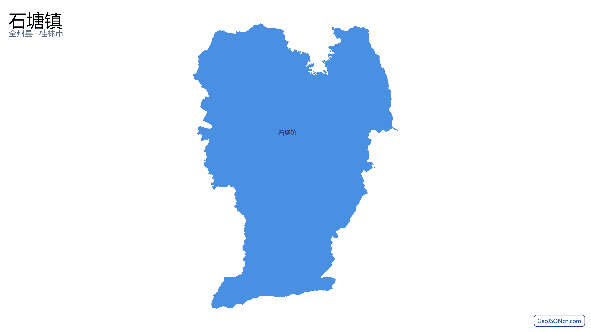 石塘镇行政区划边界地图（全州县·桂林市）,提供GeoJSON、SHP矢量边界数据下载及高清地图大图(PNG/JPG) - GeoJSONcn.com