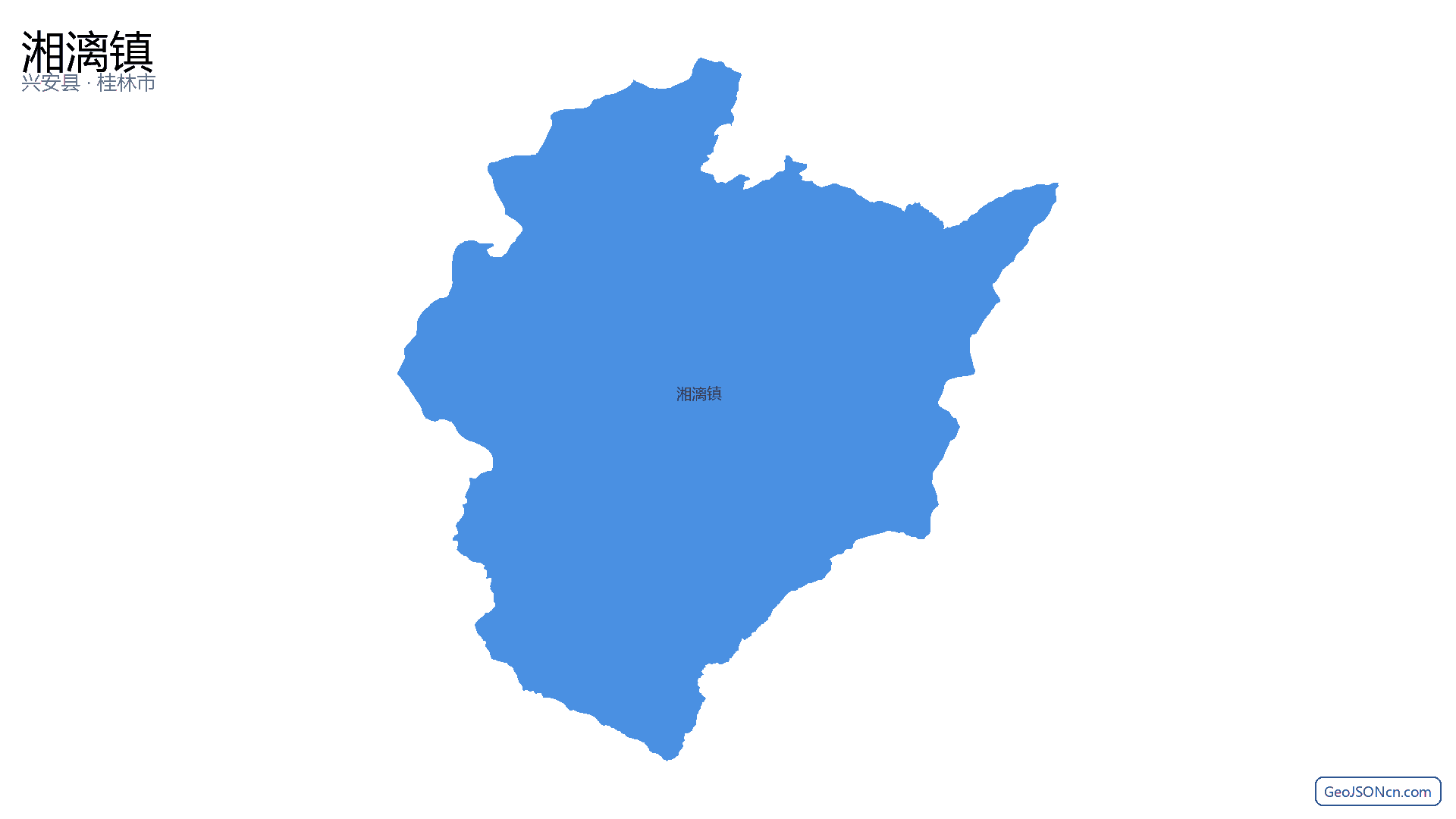 湘漓镇行政区划边界地图（兴安县·桂林市）,提供GeoJSON、SHP矢量边界数据下载及高清地图大图(PNG/JPG) - GeoJSONcn.com