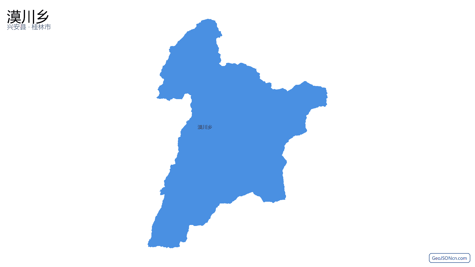漠川乡行政区划边界地图（兴安县·桂林市）,提供GeoJSON、SHP矢量边界数据下载及高清地图大图(PNG/JPG) - GeoJSONcn.com