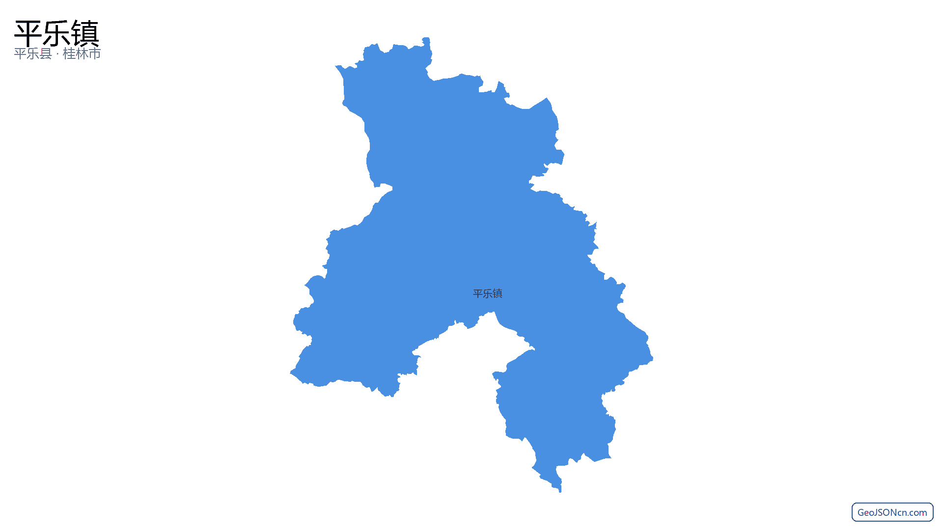 平乐镇行政区划边界地图（平乐县·桂林市）,提供GeoJSON、SHP矢量边界数据下载及高清地图大图(PNG/JPG) - GeoJSONcn.com