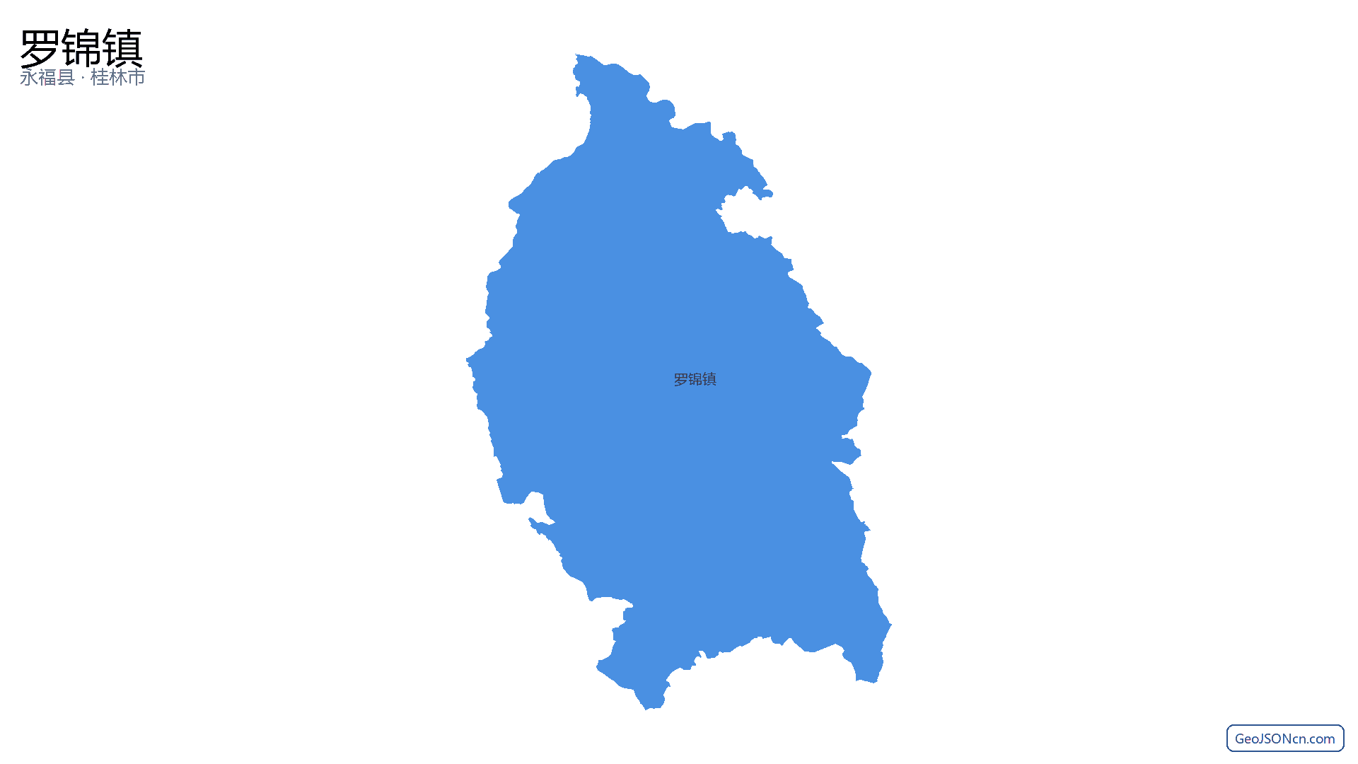 罗锦镇行政区划边界地图(永福县·桂林市),提供GeoJSON、SHP矢量边界数据下载及高清地图大图(PNG/JPG) - GeoJSONcn.com