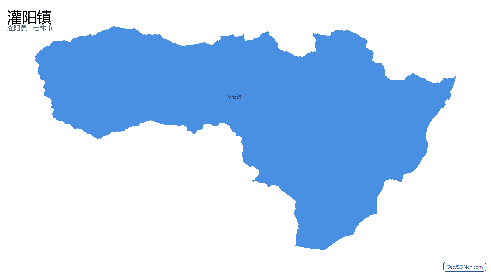 灌阳镇行政区划边界地图(灌阳县·桂林市),提供GeoJSON、SHP矢量边界数据下载及高清地图大图(PNG/JPG) - GeoJSONcn.com