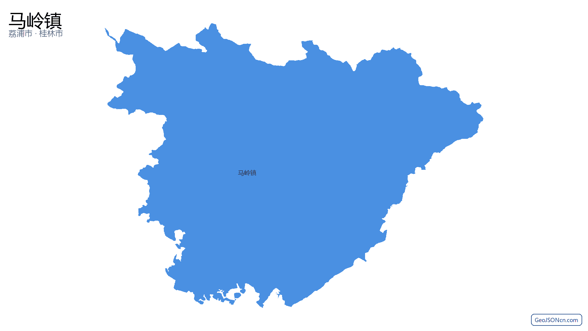 马岭镇行政区划边界地图(荔浦市·桂林市),提供GeoJSON、SHP矢量边界数据下载及高清地图大图(PNG/JPG) - GeoJSONcn.com