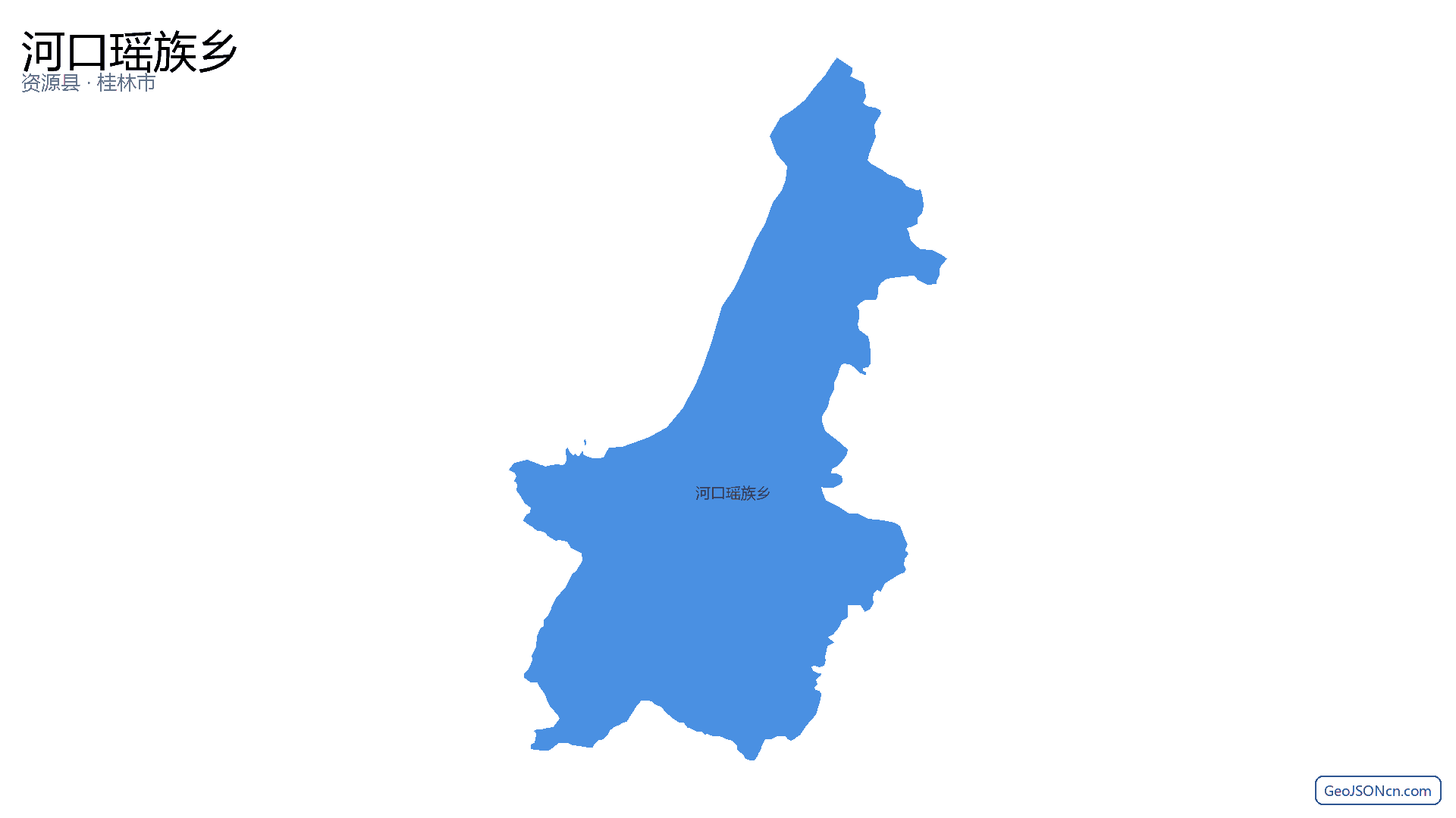 河口瑶族乡行政区划边界地图(资源县·桂林市),提供GeoJSON、SHP矢量边界数据下载及高清地图大图(PNG/JPG) - GeoJSONcn.com