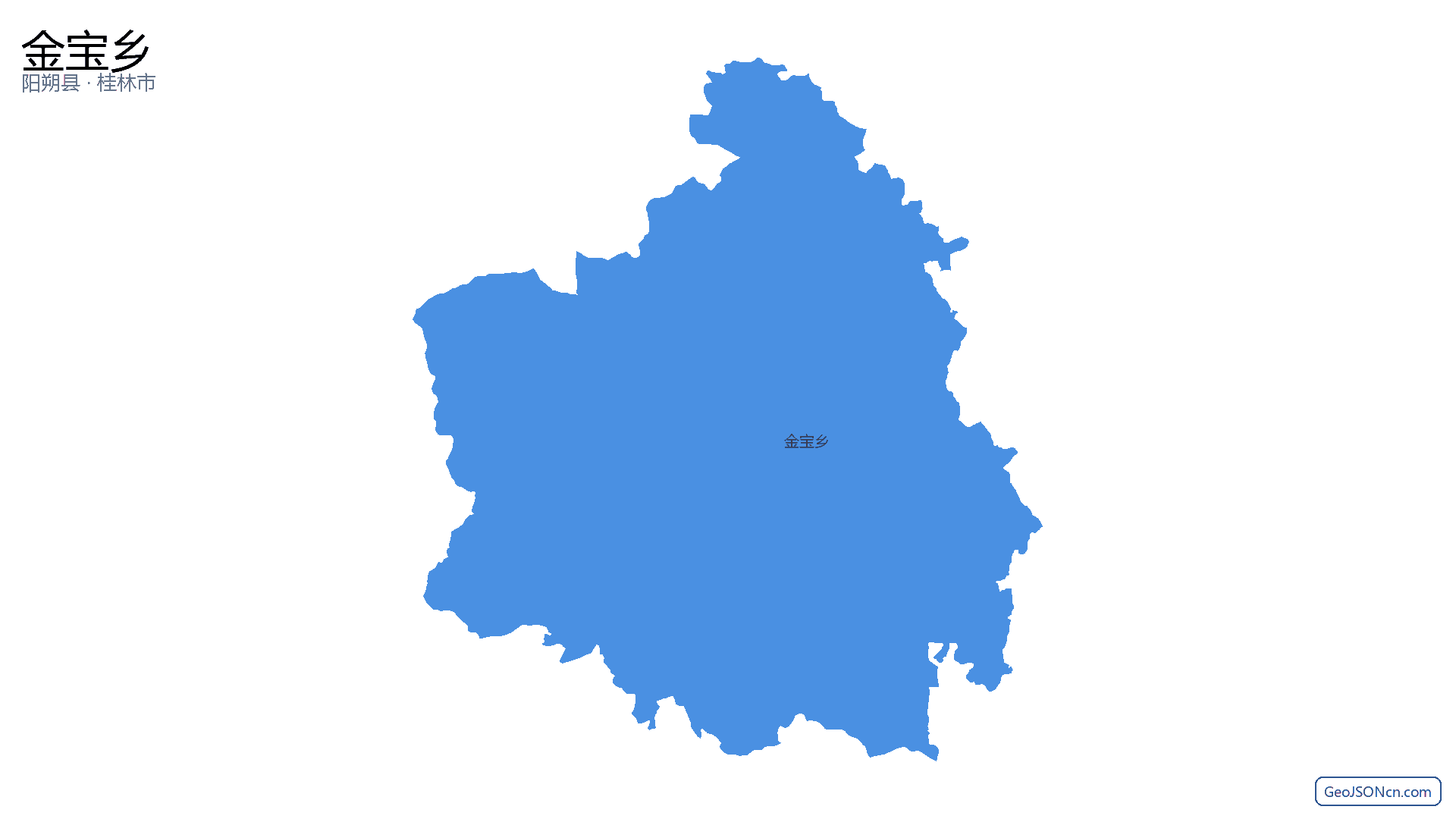 金宝乡行政区划边界地图（阳朔县·桂林市）,提供GeoJSON、SHP矢量边界数据下载及高清地图大图(PNG/JPG) - GeoJSONcn.com