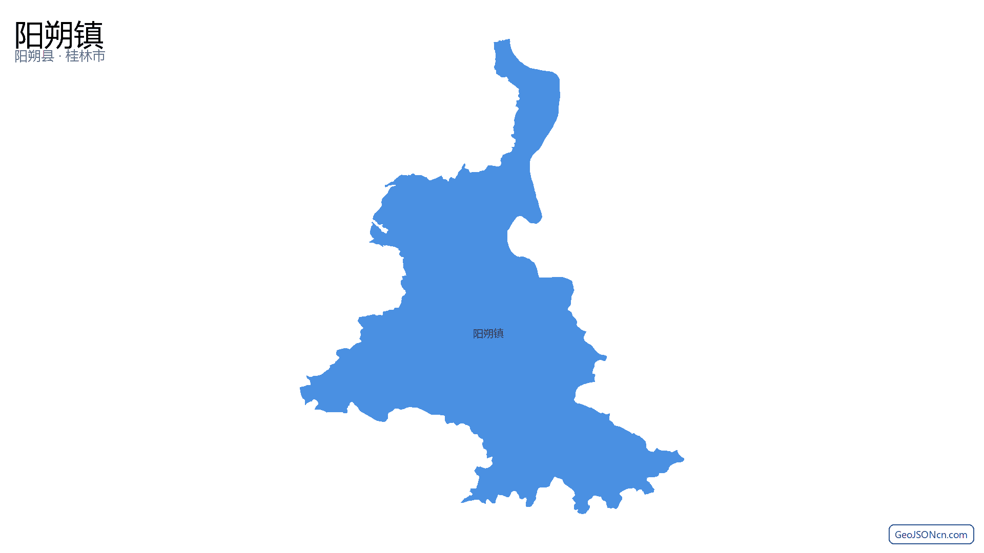 阳朔镇行政区划边界地图（阳朔县·桂林市）,提供GeoJSON、SHP矢量边界数据下载及高清地图大图(PNG/JPG) - GeoJSONcn.com