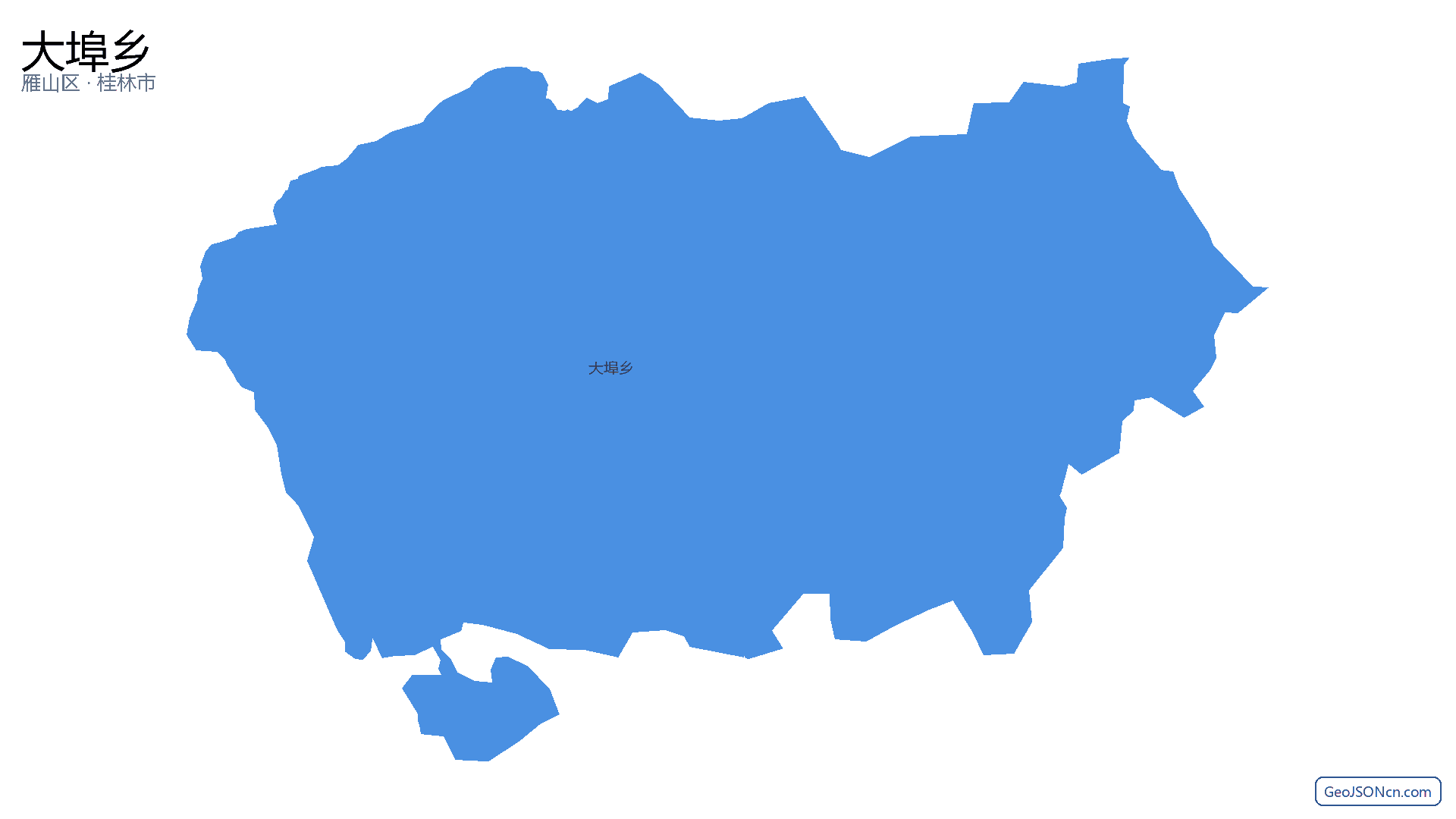 大埠乡行政区划边界地图（雁山区·桂林市）,提供GeoJSON、SHP矢量边界数据下载及高清地图大图(PNG/JPG) - GeoJSONcn.com