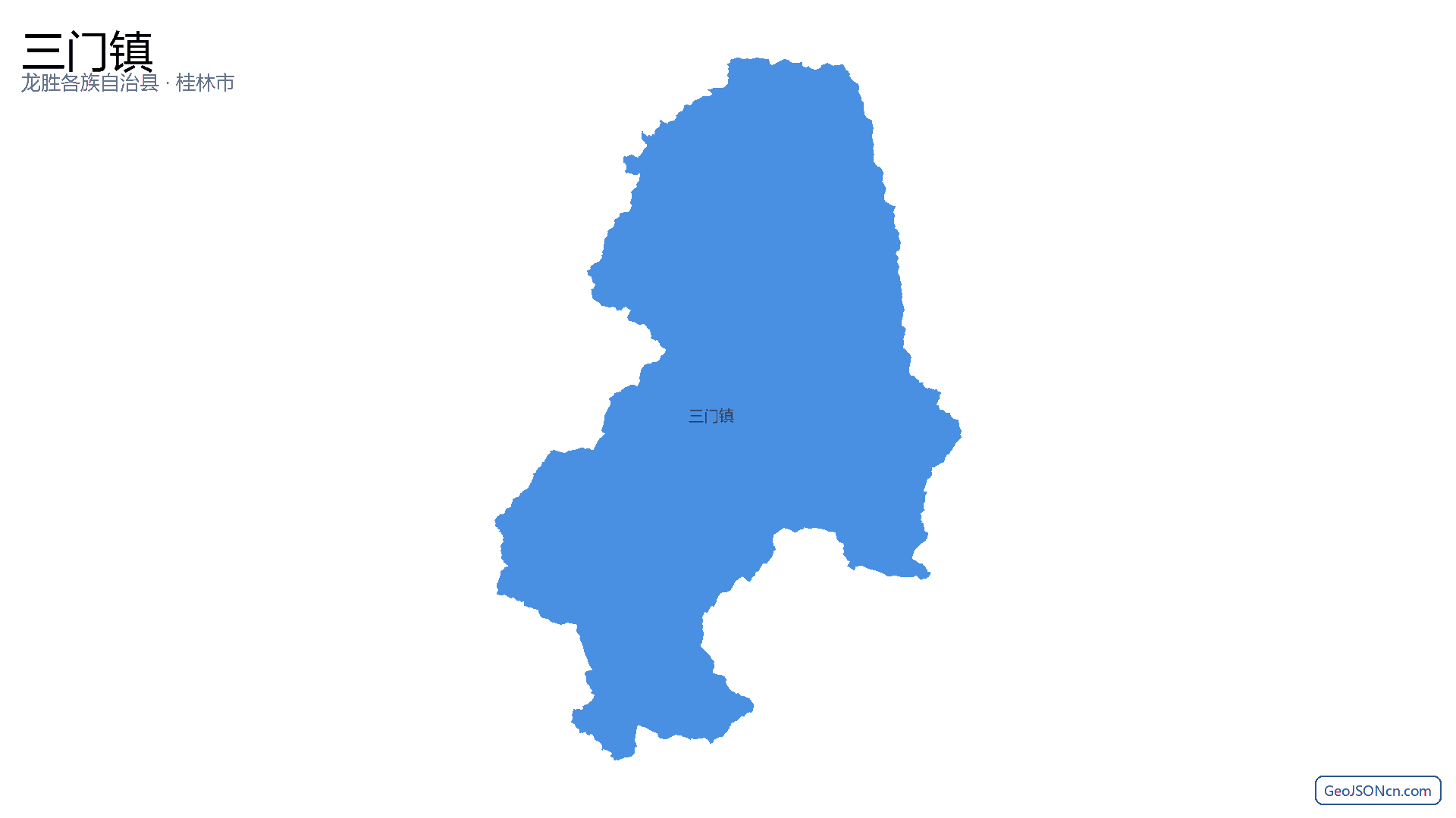 三门镇行政区划边界地图（龙胜各族自治县·桂林市）,提供GeoJSON、SHP矢量边界数据下载及高清地图大图(PNG/JPG) - GeoJSONcn.com