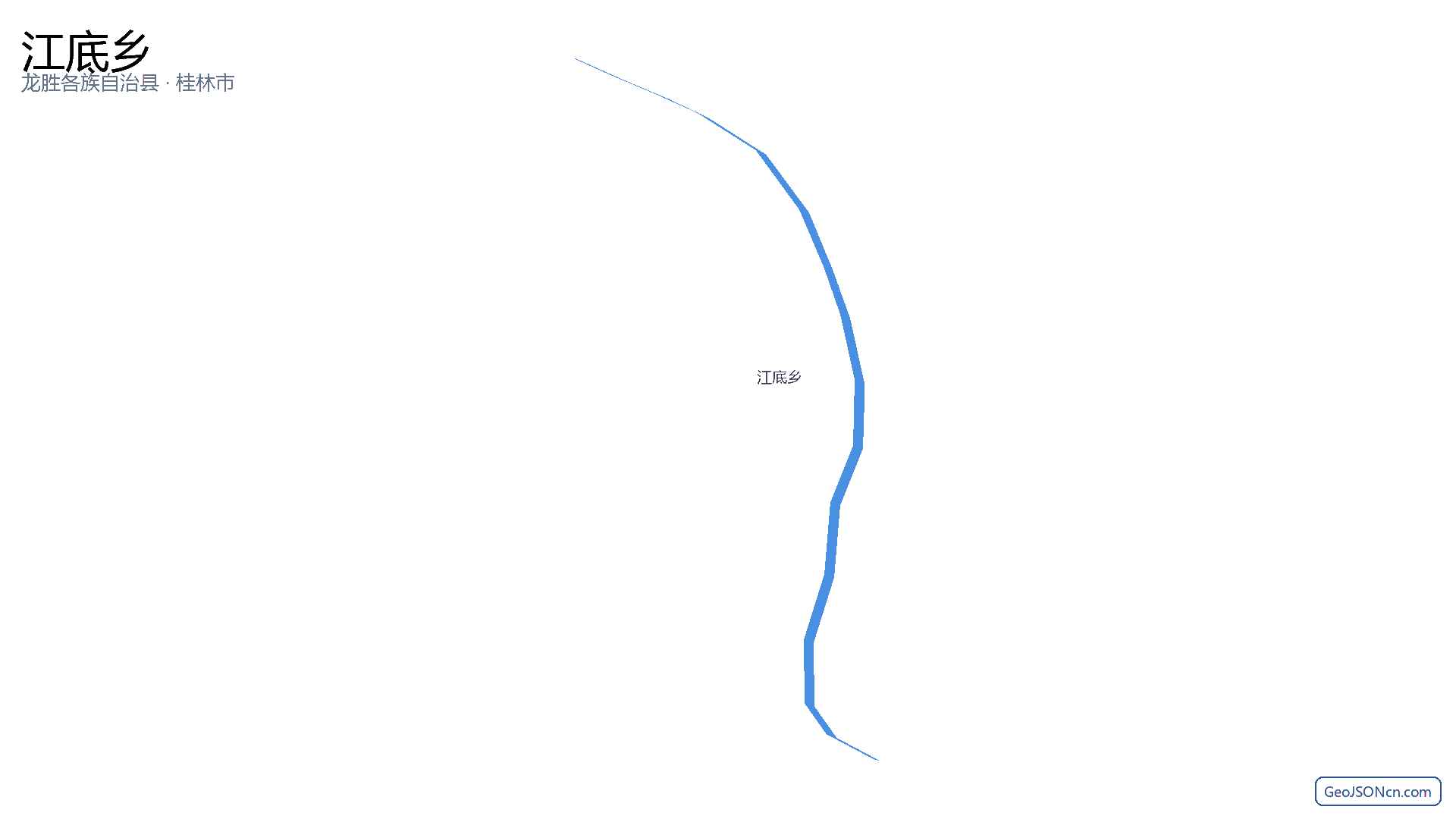 江底乡行政区划边界地图(龙胜各族自治县·桂林市),提供GeoJSON、SHP矢量边界数据下载及高清地图大图(PNG/JPG) - GeoJSONcn.com