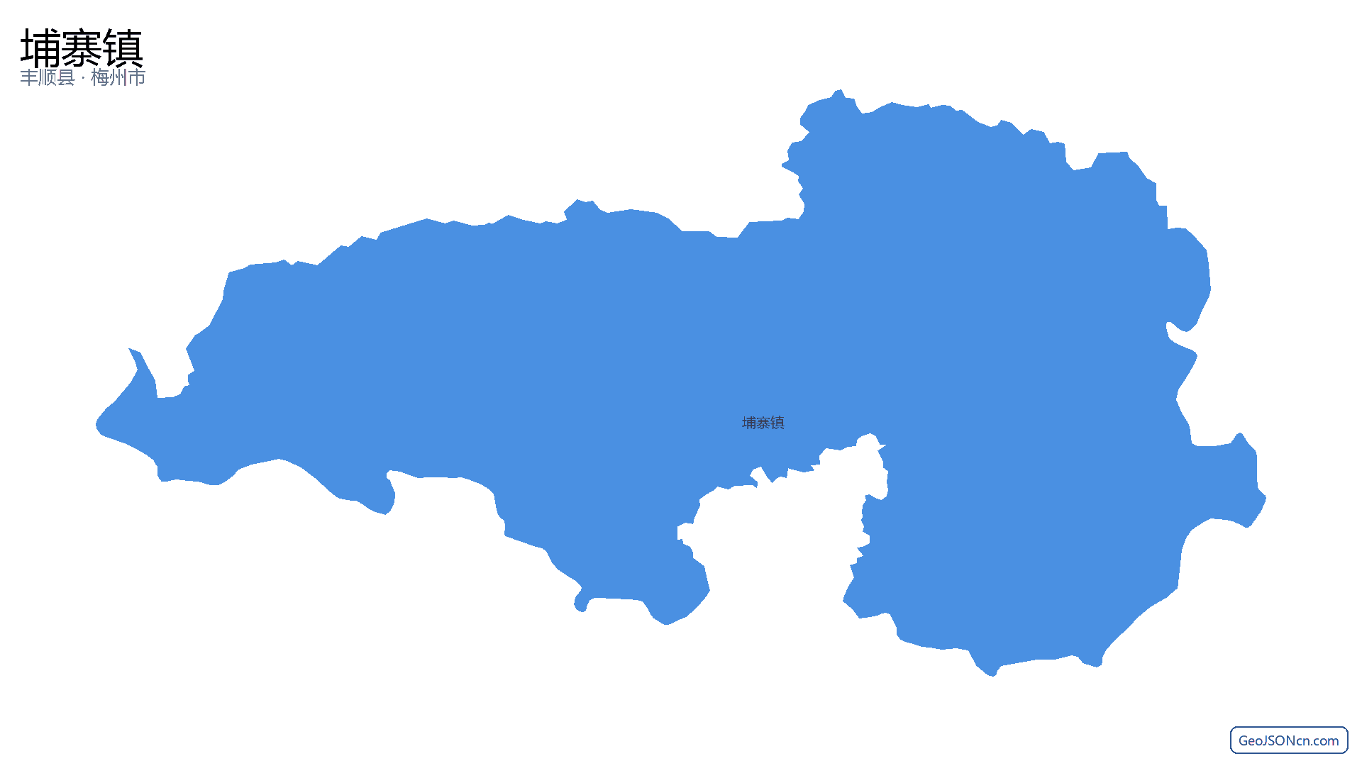 埔寨镇行政区划边界地图（丰顺县·梅州市）,提供GeoJSON、SHP矢量边界数据下载及高清地图大图(PNG/JPG) - GeoJSONcn.com