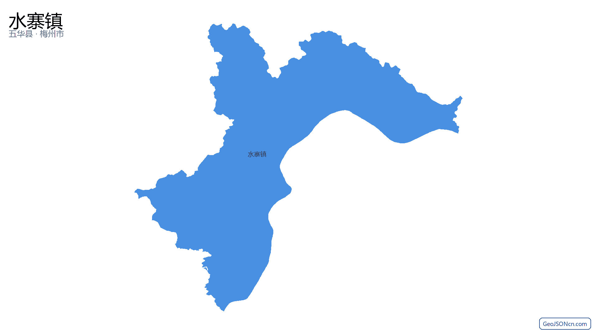 水寨镇行政区划边界地图(五华县·梅州市),提供GeoJSON、SHP矢量边界数据下载及高清地图大图(PNG/JPG) - GeoJSONcn.com