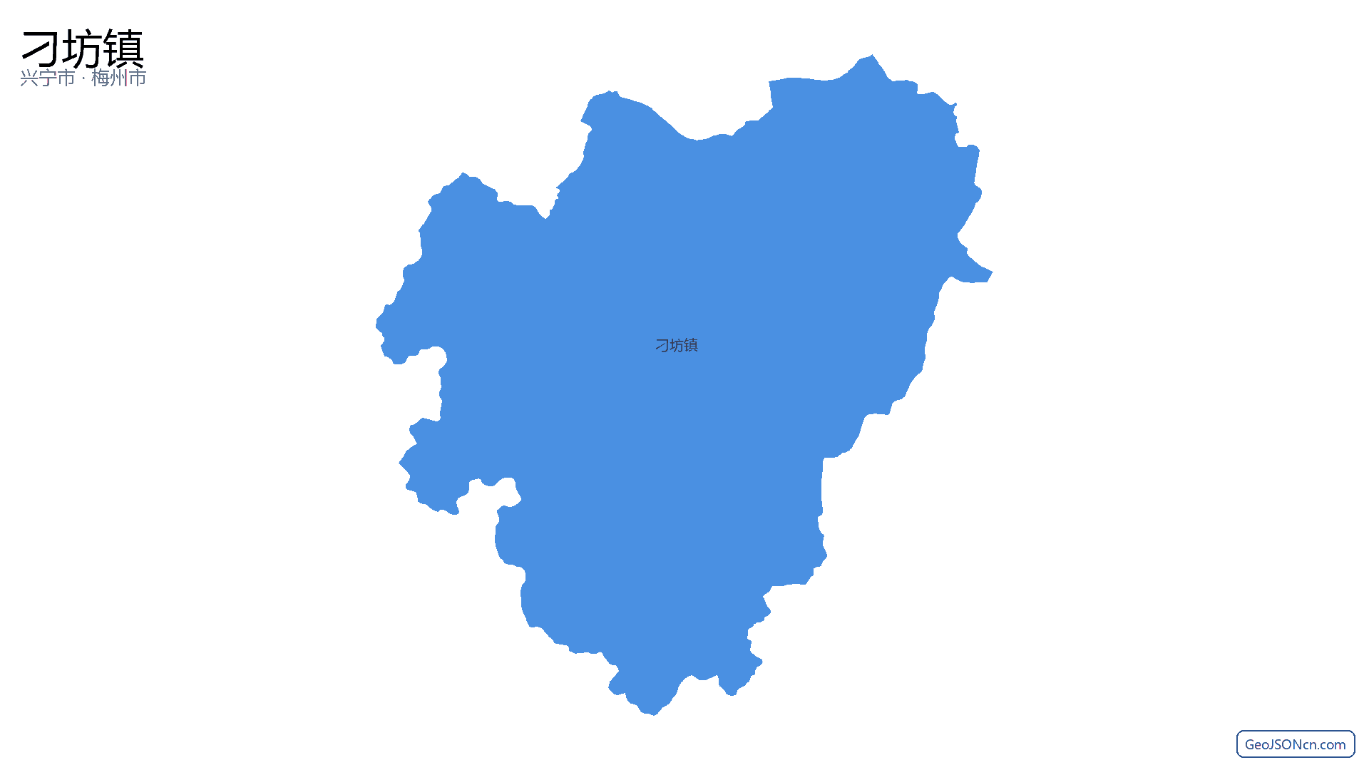 刁坊镇行政区划边界地图（兴宁市·梅州市）,提供GeoJSON、SHP矢量边界数据下载及高清地图大图(PNG/JPG) - GeoJSONcn.com