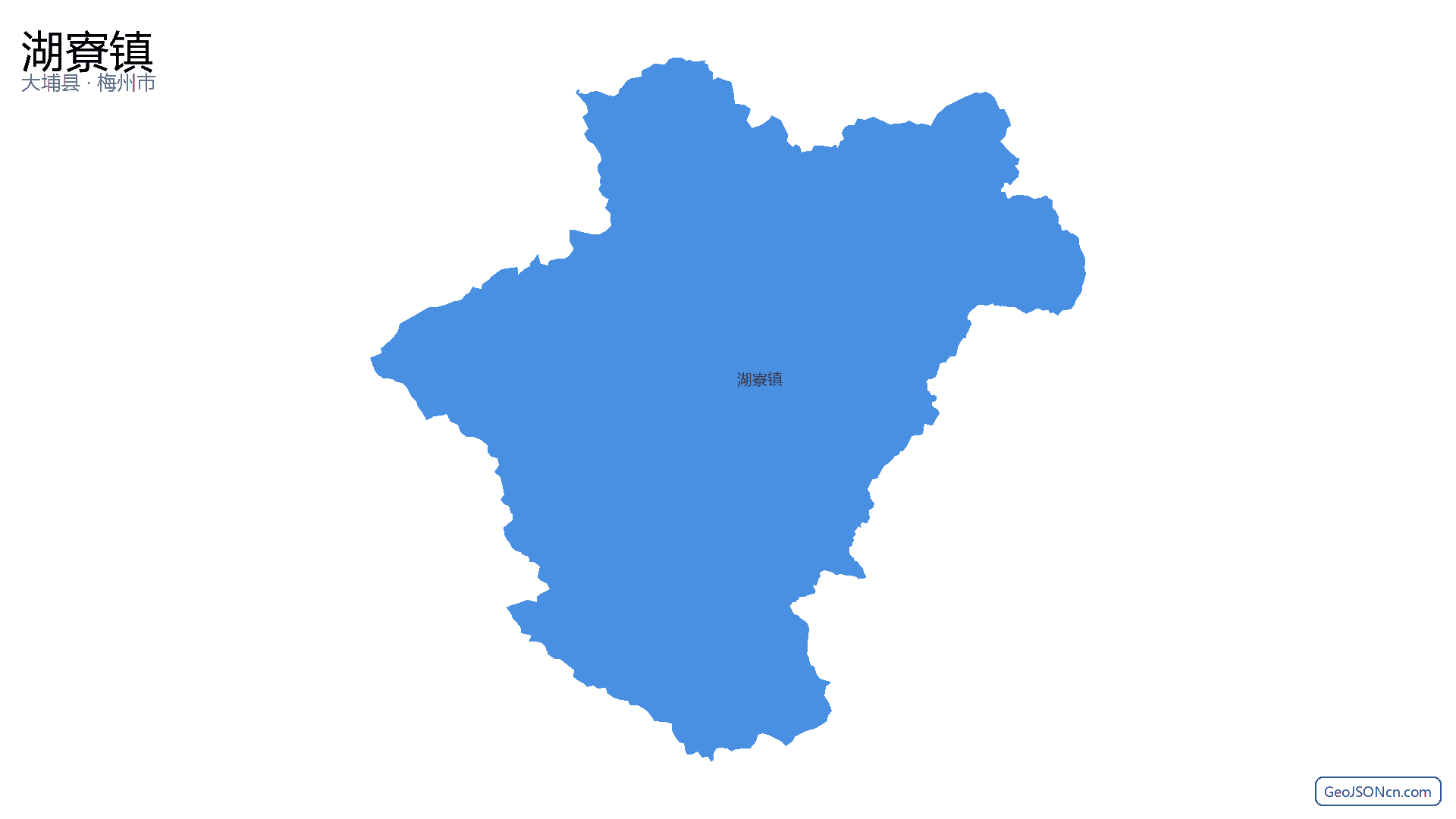 湖寮镇行政区划边界地图（大埔县·梅州市）,提供GeoJSON、SHP矢量边界数据下载及高清地图大图(PNG/JPG) - GeoJSONcn.com