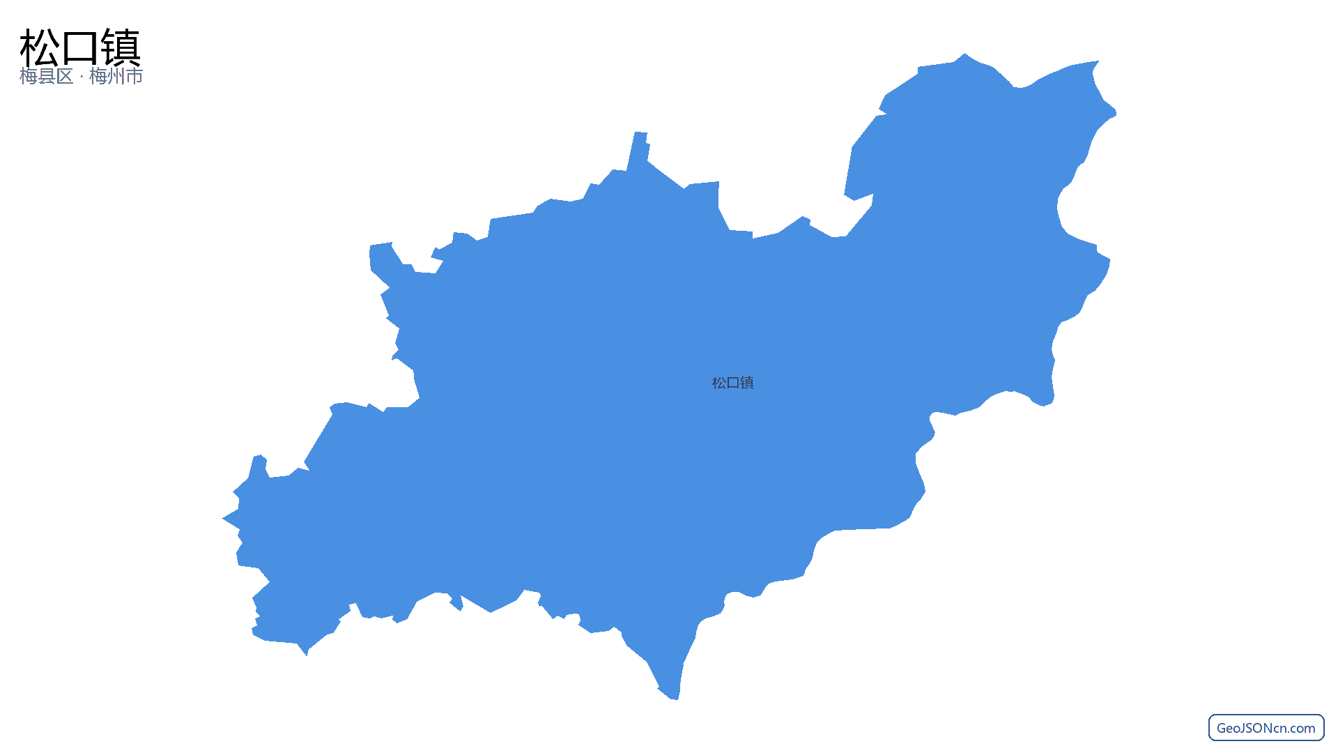 松口镇行政区划边界地图(梅县区·梅州市),提供GeoJSON、SHP矢量边界数据下载及高清地图大图(PNG/JPG) - GeoJSONcn.com
