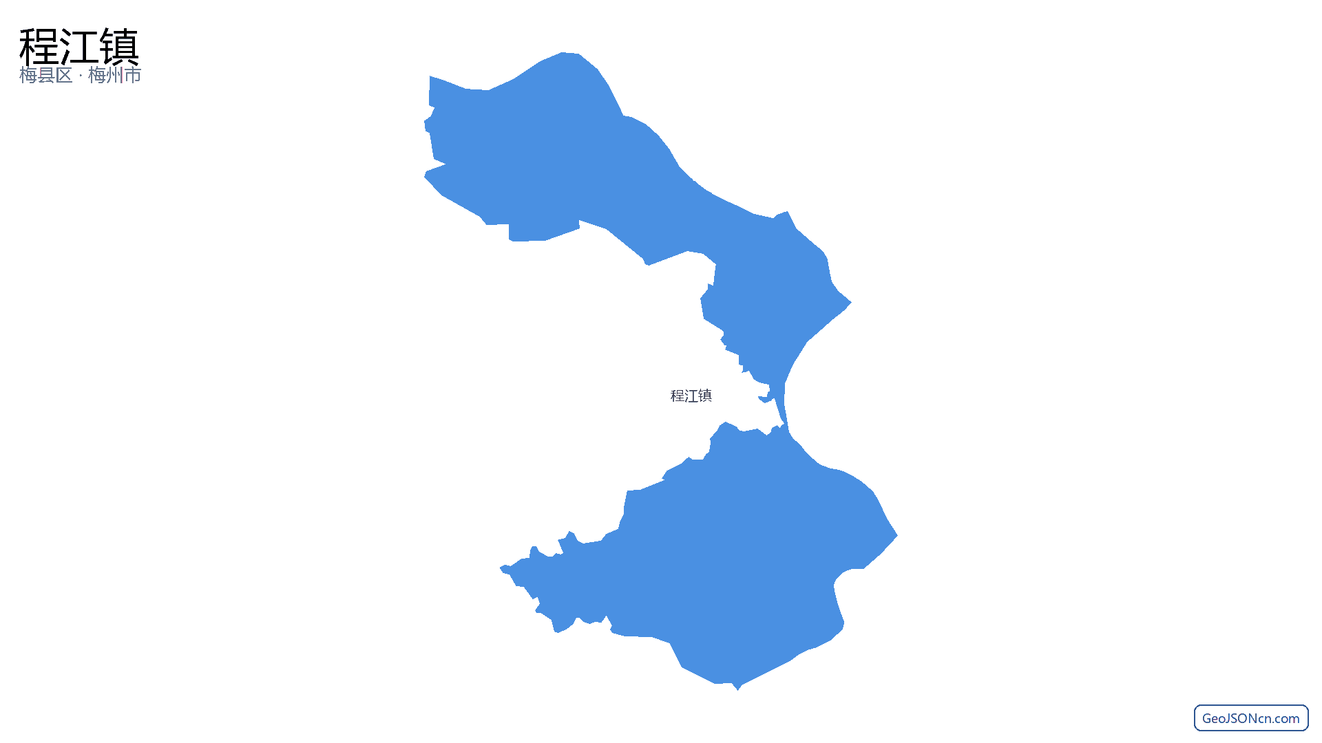 程江镇行政区划边界地图(梅县区·梅州市),提供GeoJSON、SHP矢量边界数据下载及高清地图大图(PNG/JPG) - GeoJSONcn.com